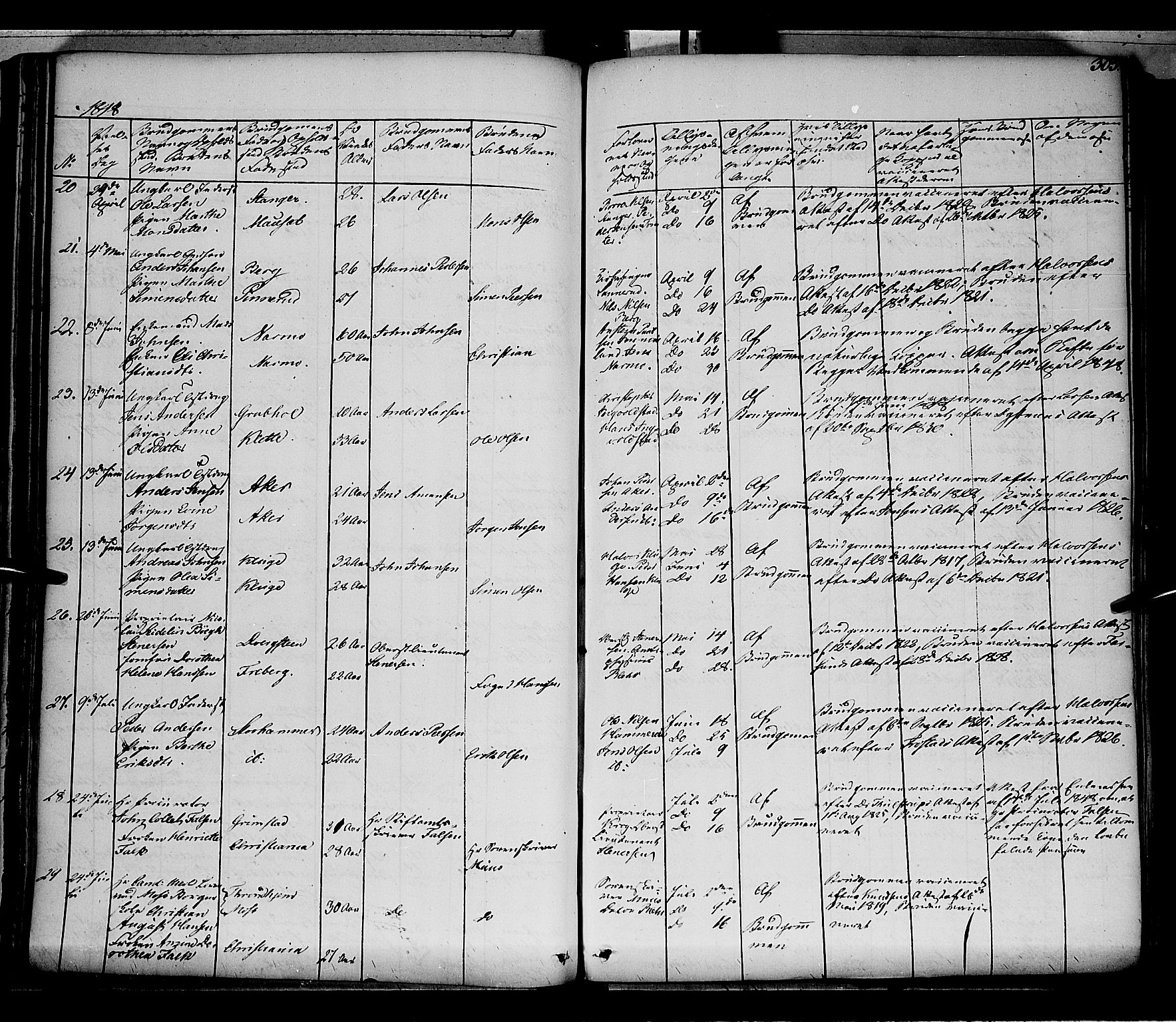 Vang prestekontor, Hedmark, SAH/PREST-008/H/Ha/Haa/L0010: Parish register (official) no. 10, 1841-1855, p. 305