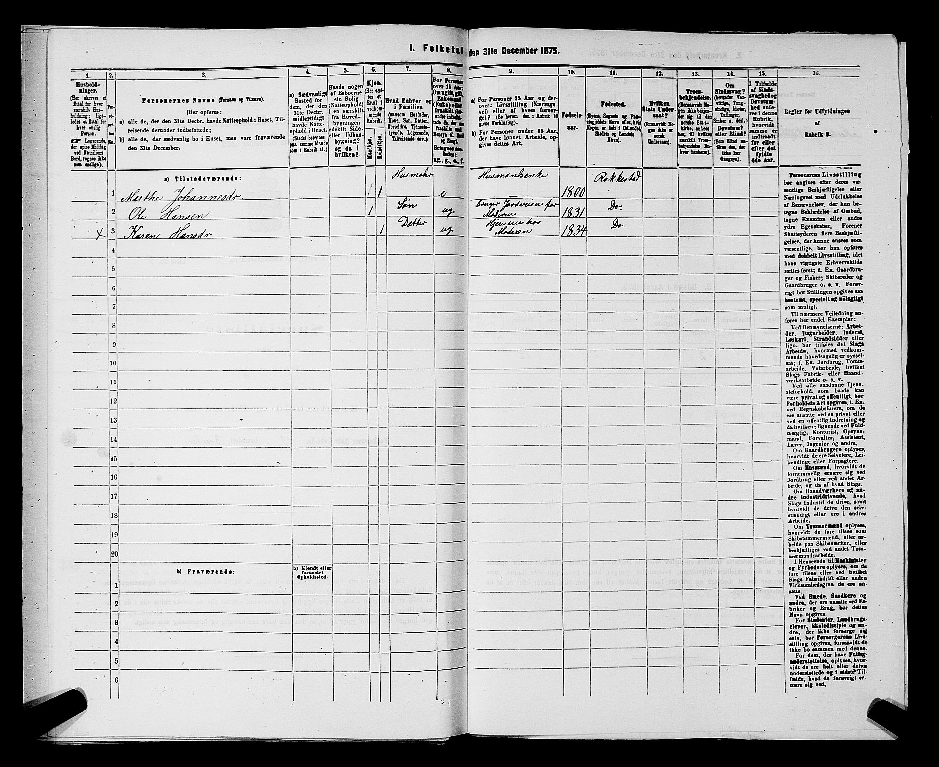 RA, 1875 census for 0128P Rakkestad, 1875, p. 665