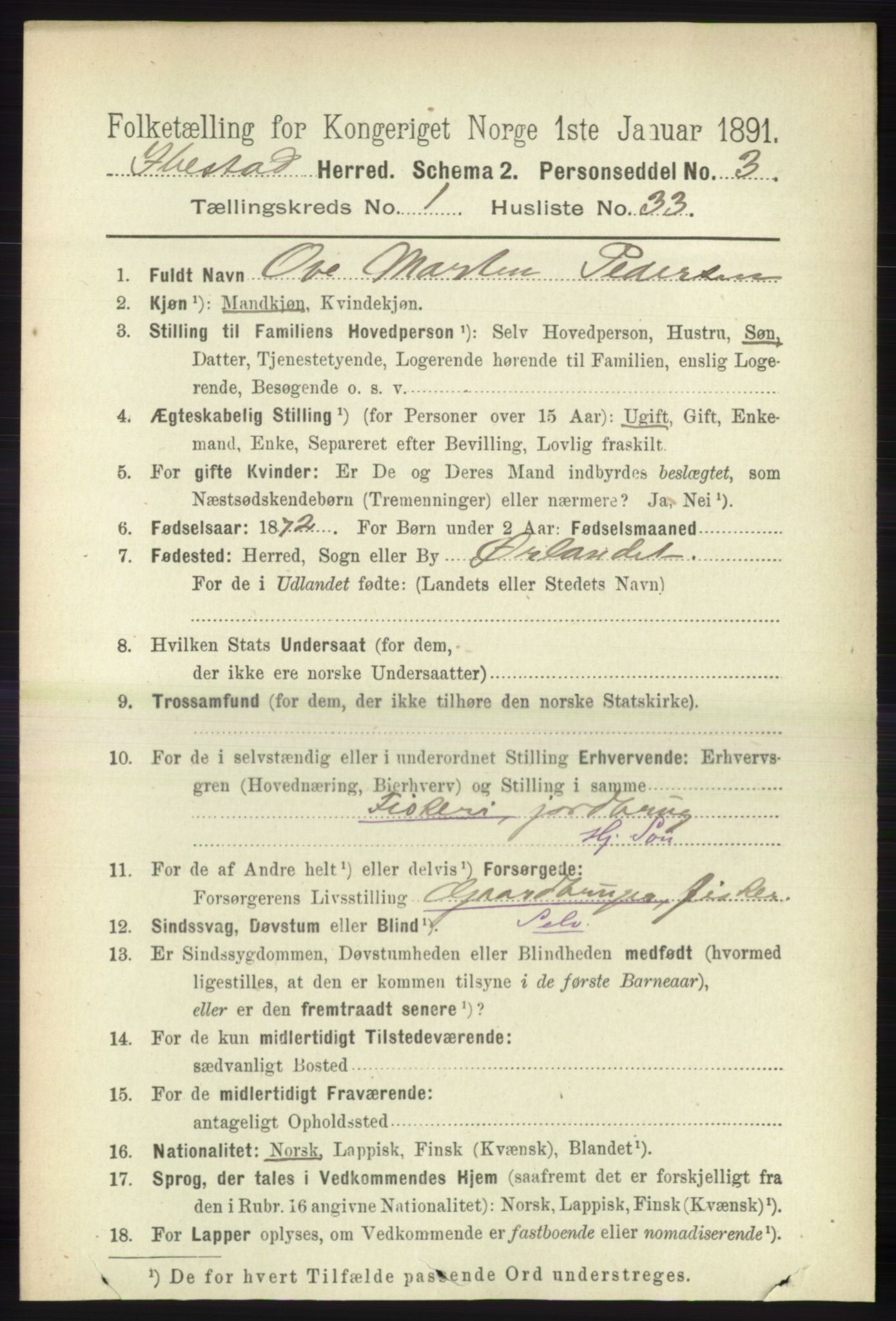 RA, 1891 census for 1917 Ibestad, 1891, p. 363