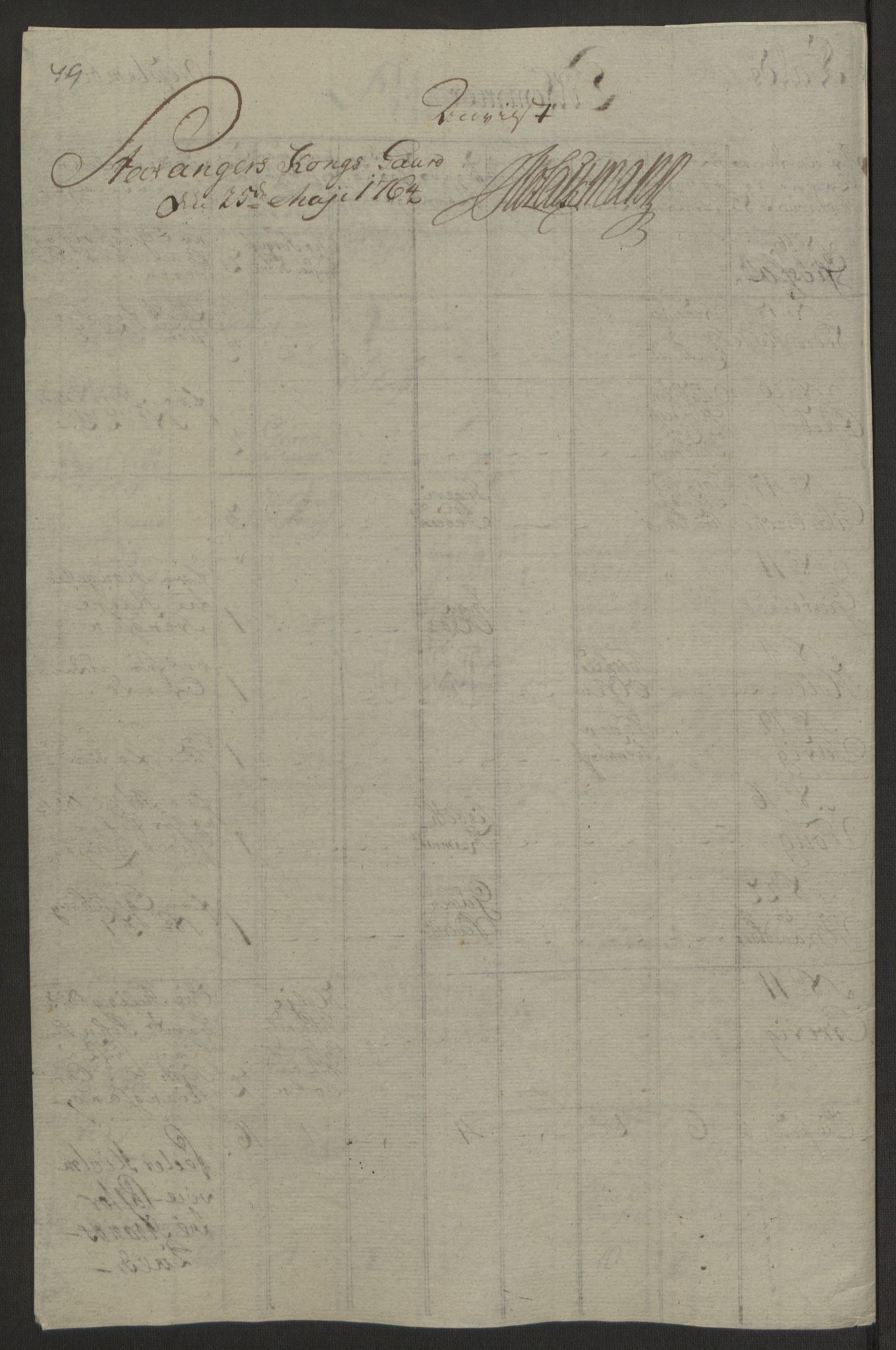 Rentekammeret inntil 1814, Realistisk ordnet avdeling, AV/RA-EA-4070/Ol/L0016b: [Gg 10]: Ekstraskatten, 23.09.1762. Ryfylke, 1764-1768, p. 74