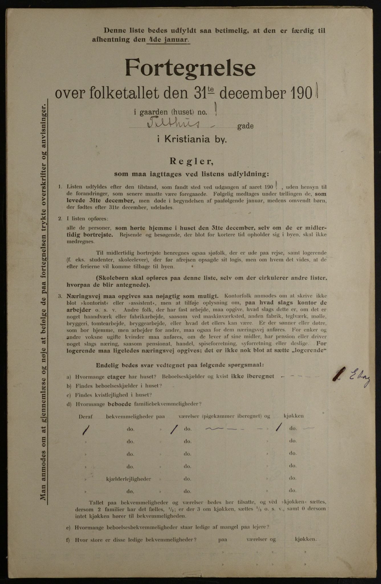 OBA, Municipal Census 1901 for Kristiania, 1901, p. 16549