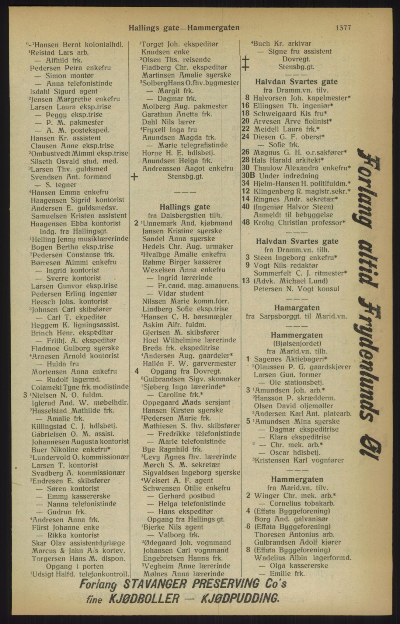 Kristiania/Oslo adressebok, PUBL/-, 1915, p. 1377