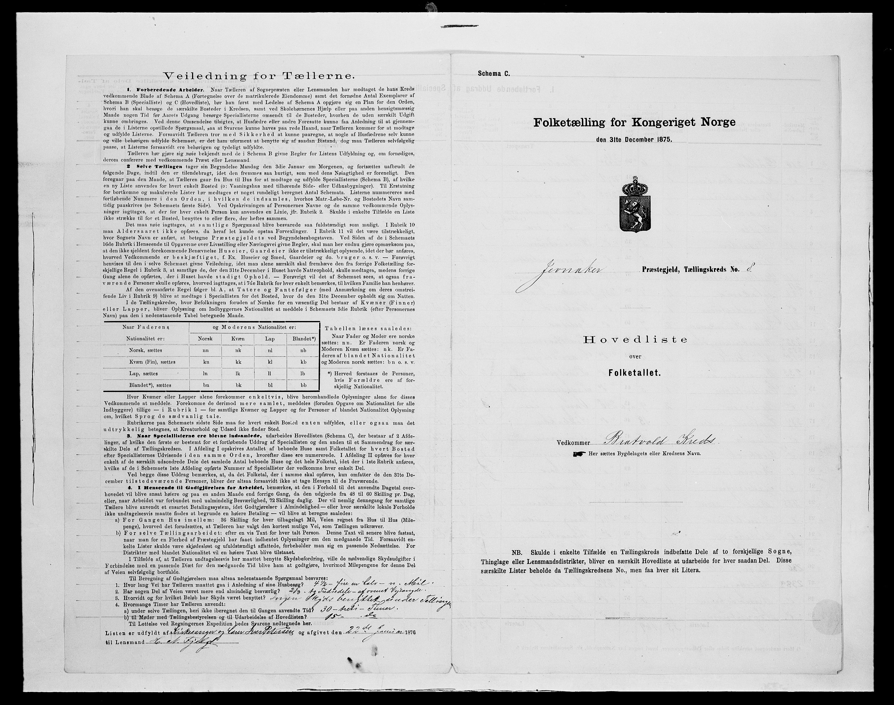 SAH, 1875 census for 0532P Jevnaker, 1875, p. 42