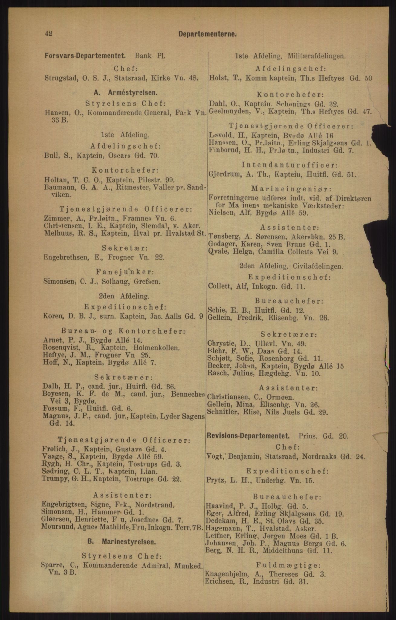 Kristiania/Oslo adressebok, PUBL/-, 1905, p. 42