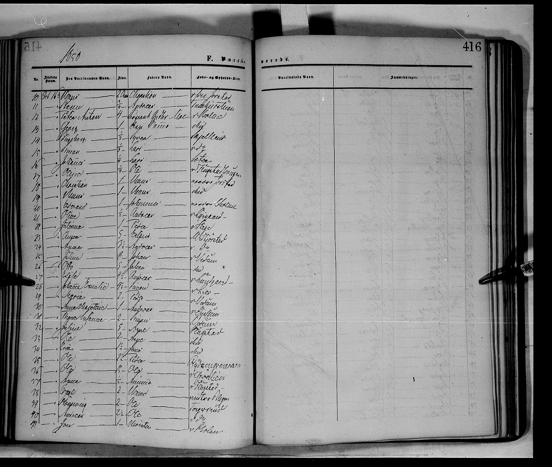 Fåberg prestekontor, SAH/PREST-086/H/Ha/Haa/L0006: Parish register (official) no. 6B, 1855-1867, p. 416