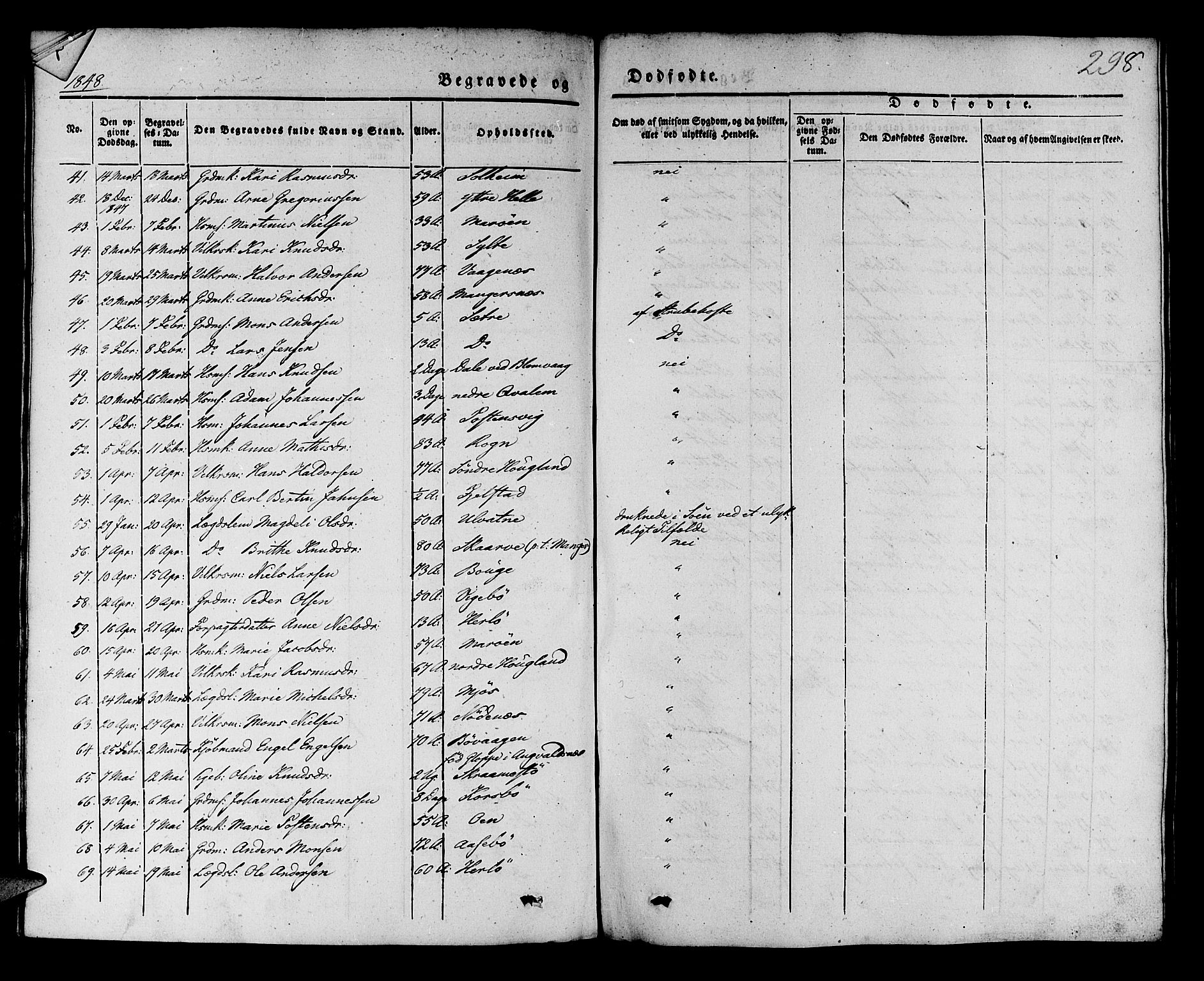 Manger sokneprestembete, AV/SAB-A-76801/H/Haa: Parish register (official) no. A 5, 1839-1848, p. 298