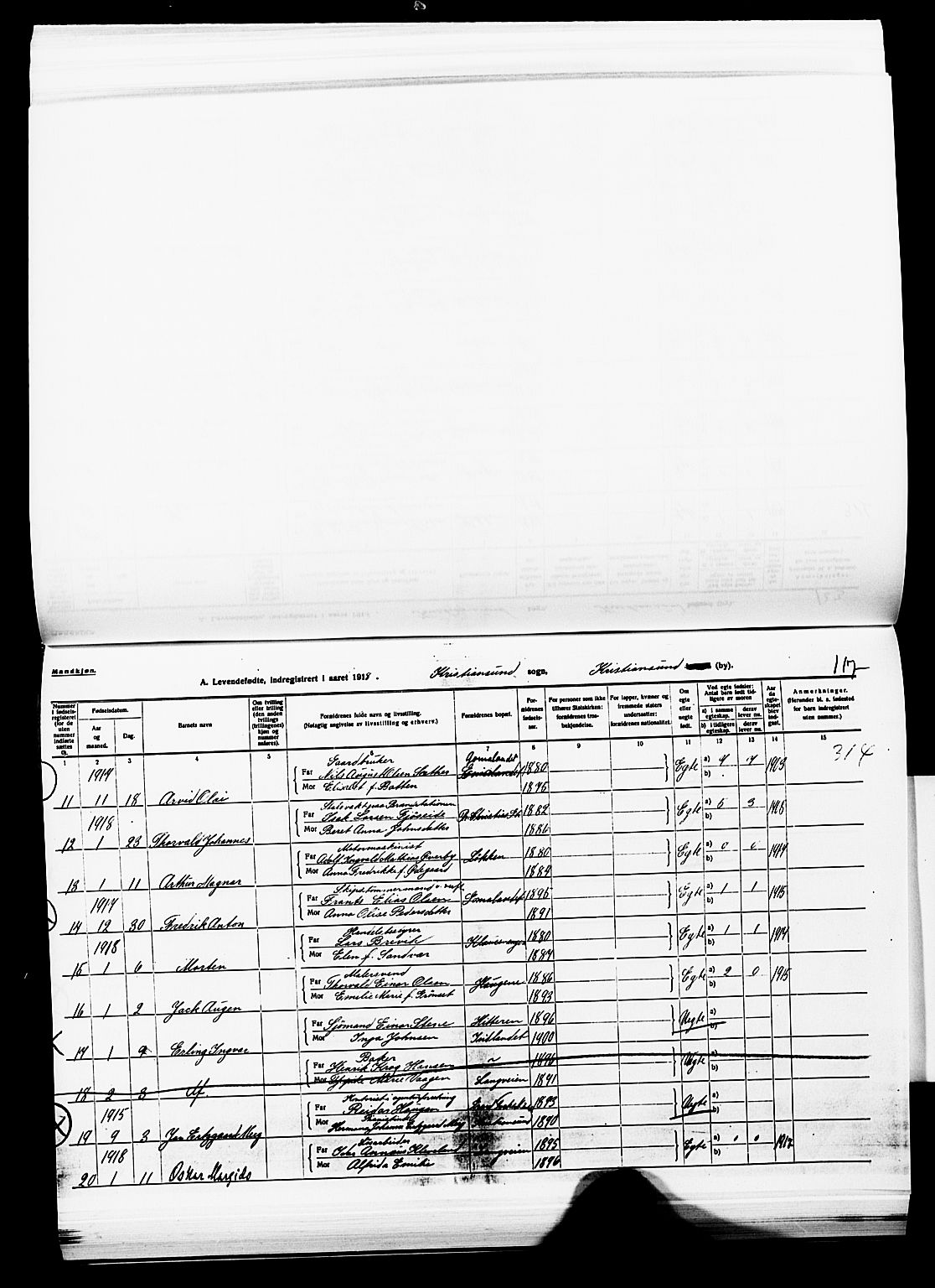 Ministerialprotokoller, klokkerbøker og fødselsregistre - Møre og Romsdal, AV/SAT-A-1454/572/L0861: Parish register (official) no. 572D05, 1913-1920