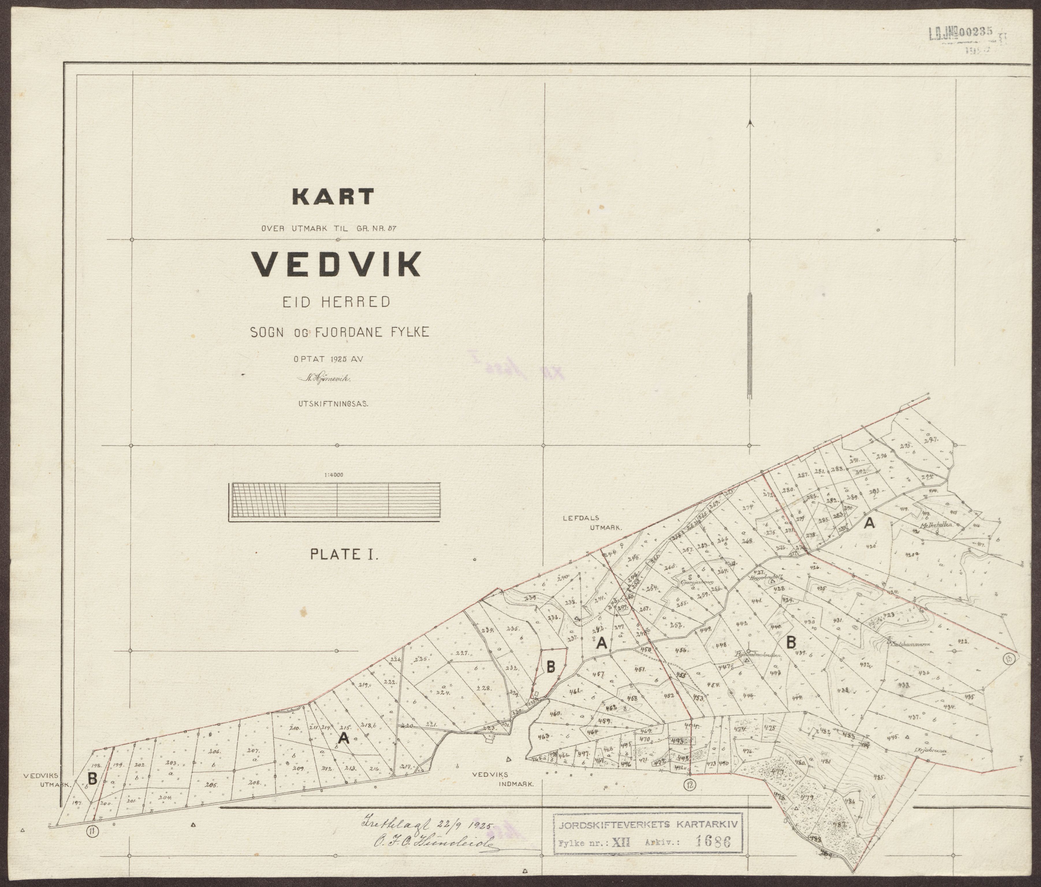 Jordskifteverkets kartarkiv, AV/RA-S-3929/T, 1859-1988, p. 1943