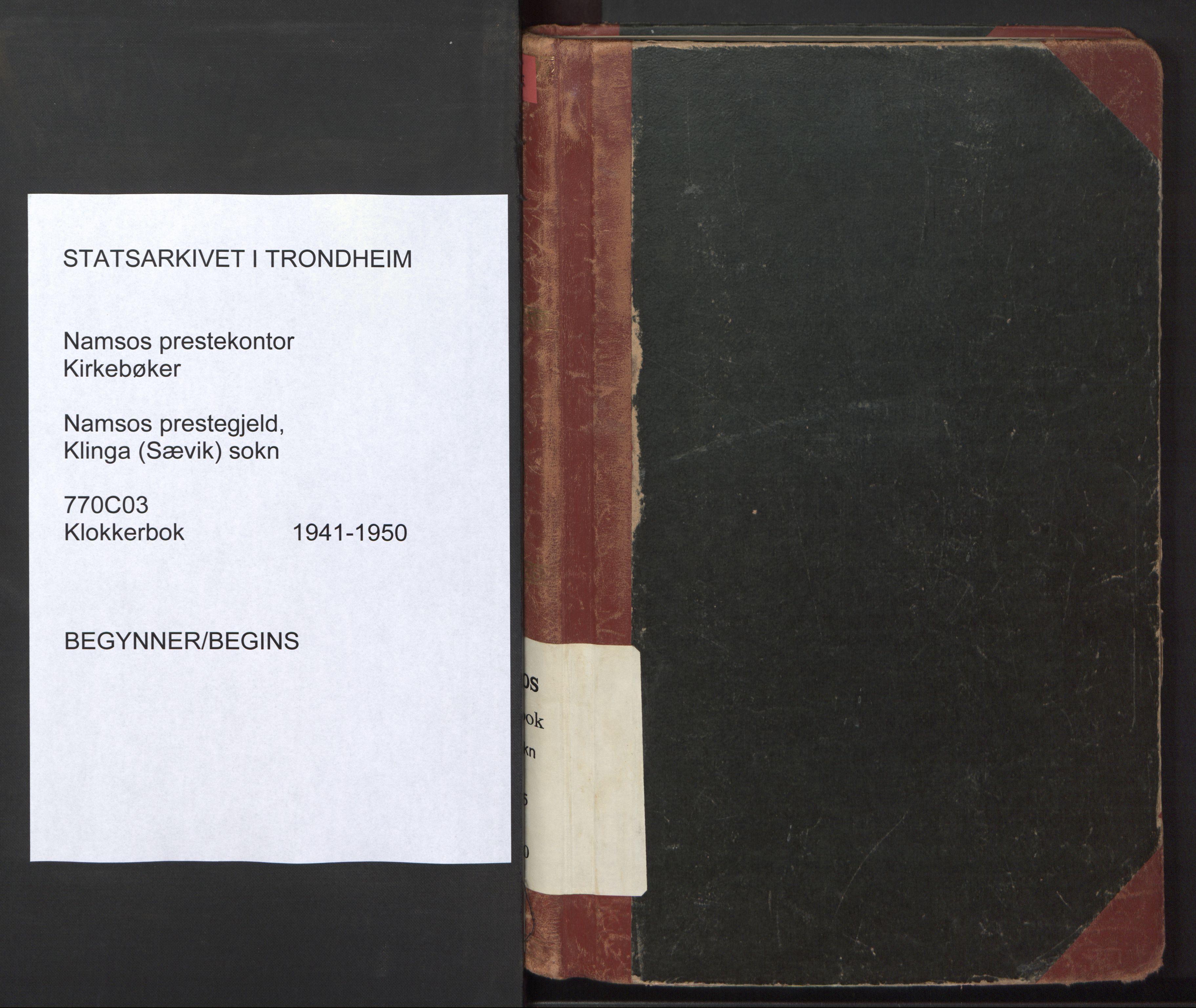 Ministerialprotokoller, klokkerbøker og fødselsregistre - Nord-Trøndelag, SAT/A-1458/770/L0592: Parish register (copy) no. 770C03, 1941-1950