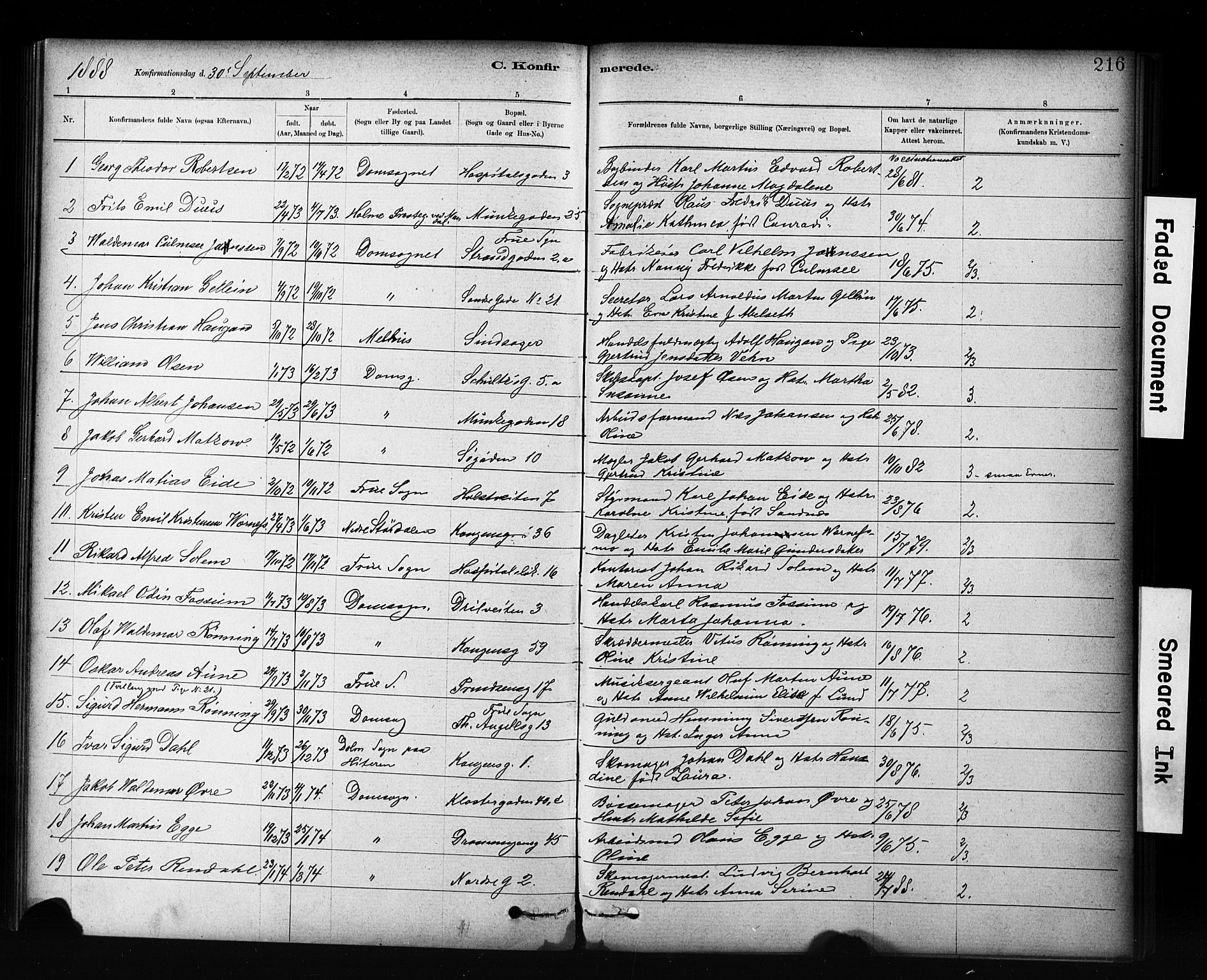 Ministerialprotokoller, klokkerbøker og fødselsregistre - Sør-Trøndelag, SAT/A-1456/601/L0071: Curate's parish register no. 601B04, 1882-1931, p. 216