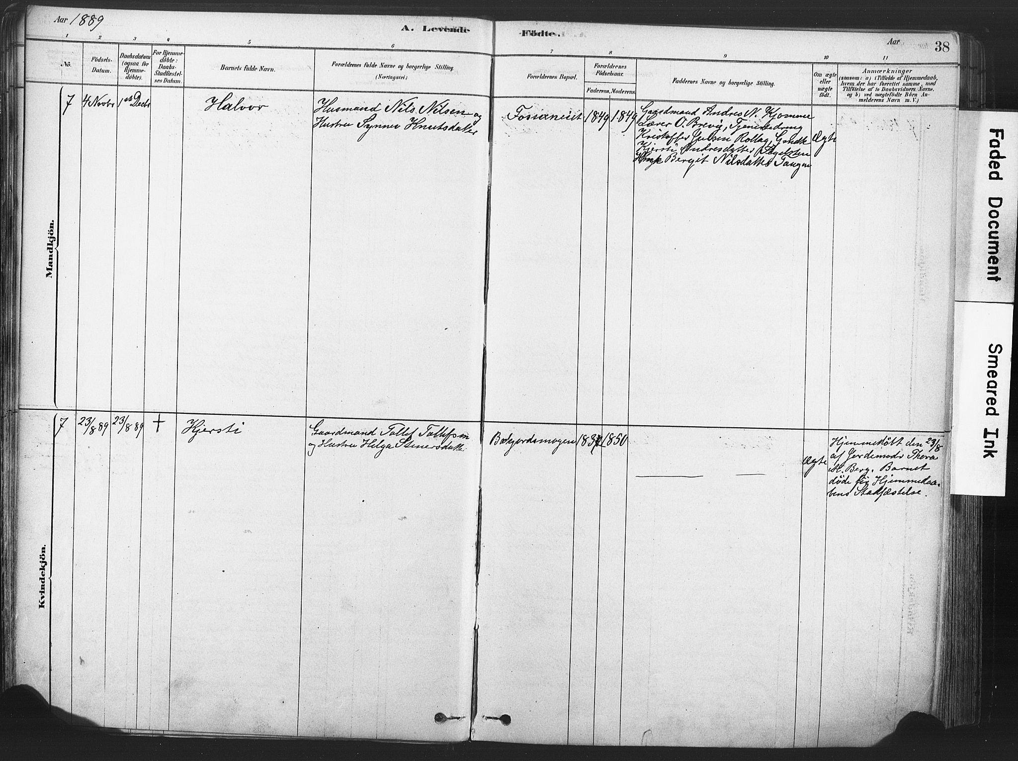 Rollag kirkebøker, AV/SAKO-A-240/F/Fa/L0011: Parish register (official) no. I 11, 1878-1902, p. 38