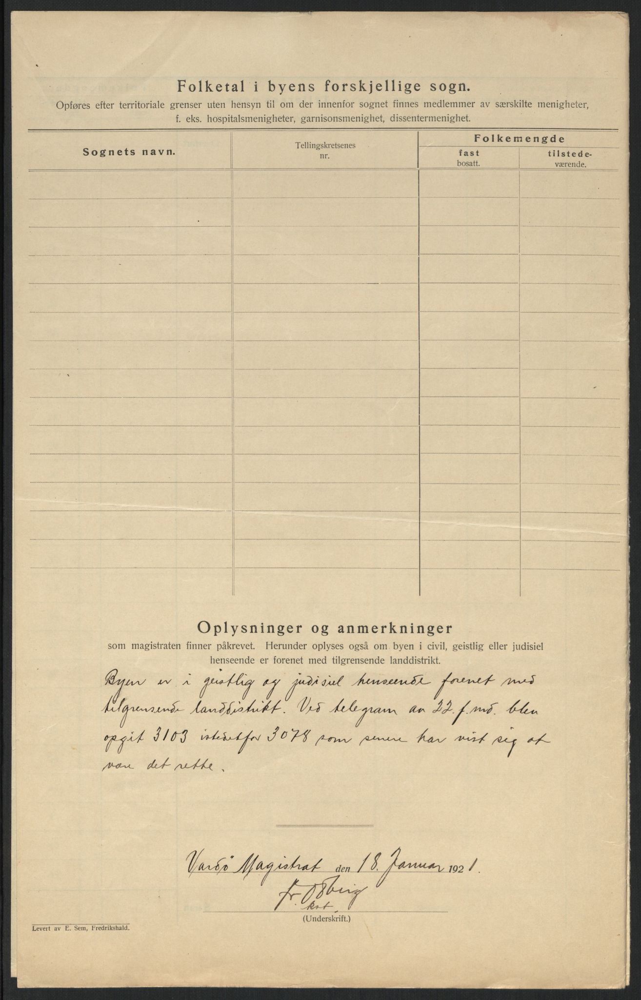 SATØ, 1920 census for Vardø, 1920, p. 5