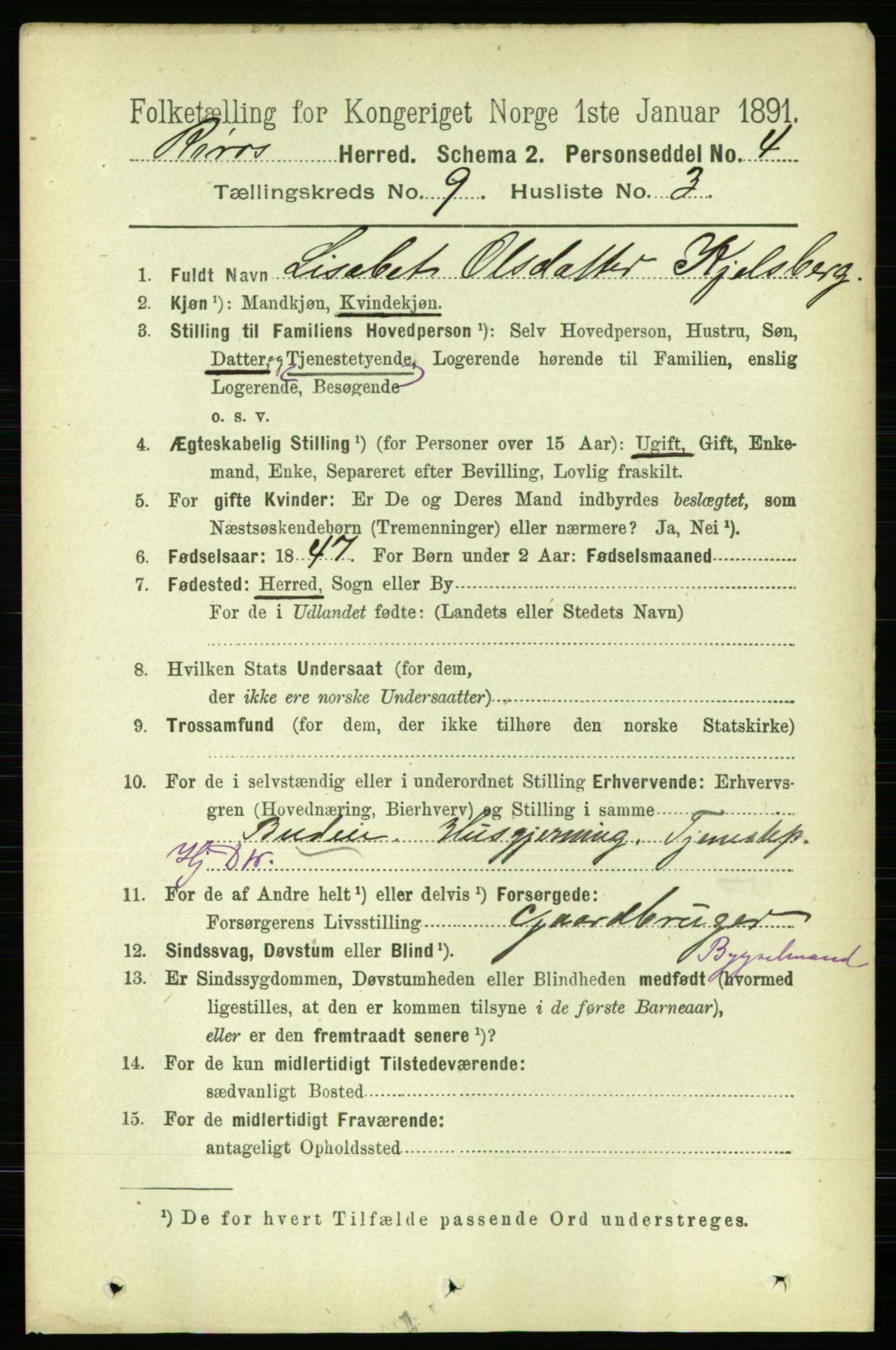 RA, 1891 census for 1640 Røros, 1891, p. 1830