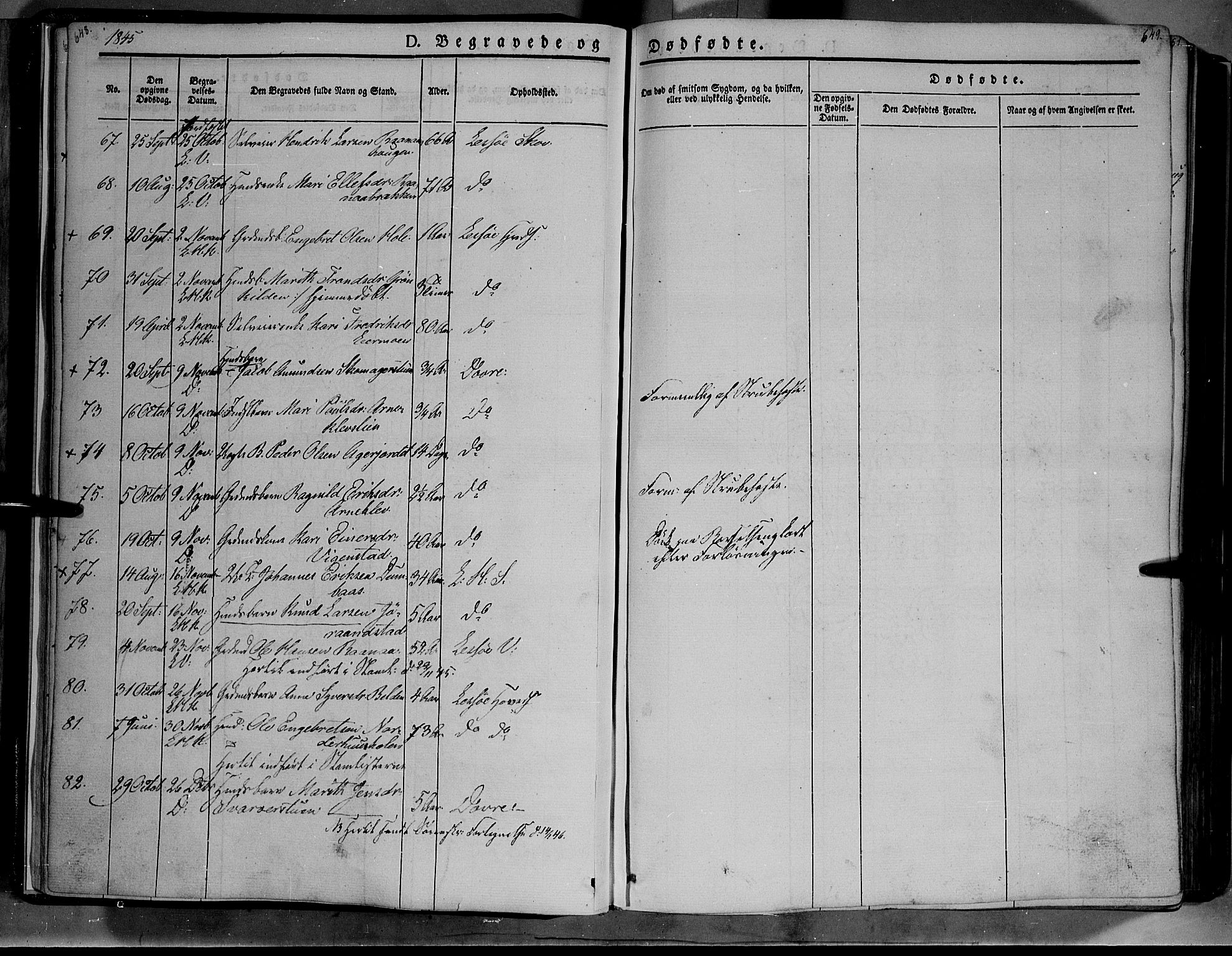 Lesja prestekontor, SAH/PREST-068/H/Ha/Haa/L0006: Parish register (official) no. 6B, 1843-1854, p. 648-649