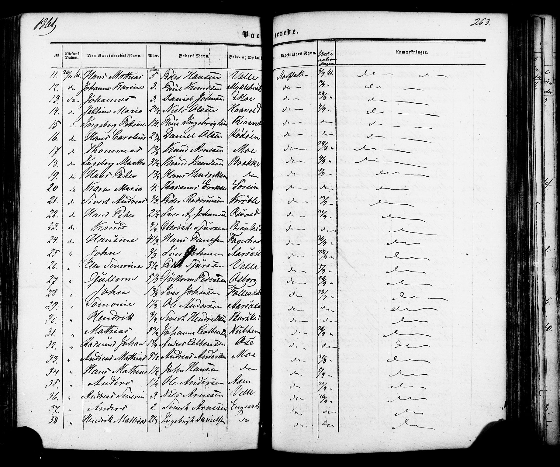 Ministerialprotokoller, klokkerbøker og fødselsregistre - Møre og Romsdal, AV/SAT-A-1454/513/L0175: Parish register (official) no. 513A02, 1856-1877, p. 263