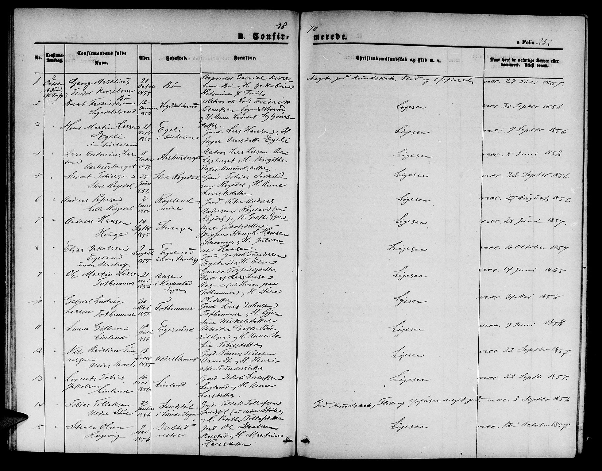 Sokndal sokneprestkontor, AV/SAST-A-101808: Parish register (copy) no. B 3, 1865-1879, p. 232