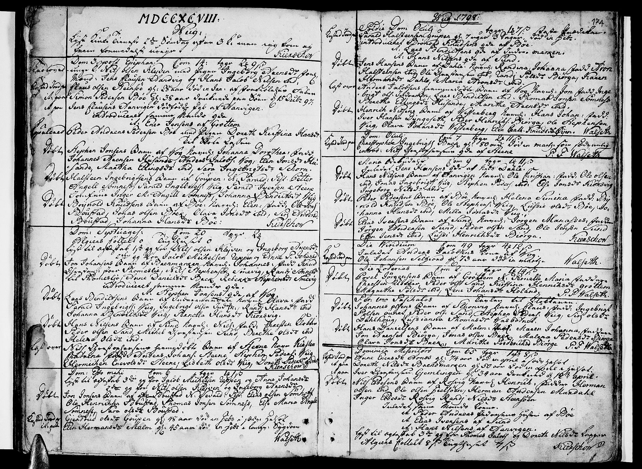 Ministerialprotokoller, klokkerbøker og fødselsregistre - Nordland, SAT/A-1459/812/L0173: Parish register (official) no. 812A02, 1752-1800, p. 174