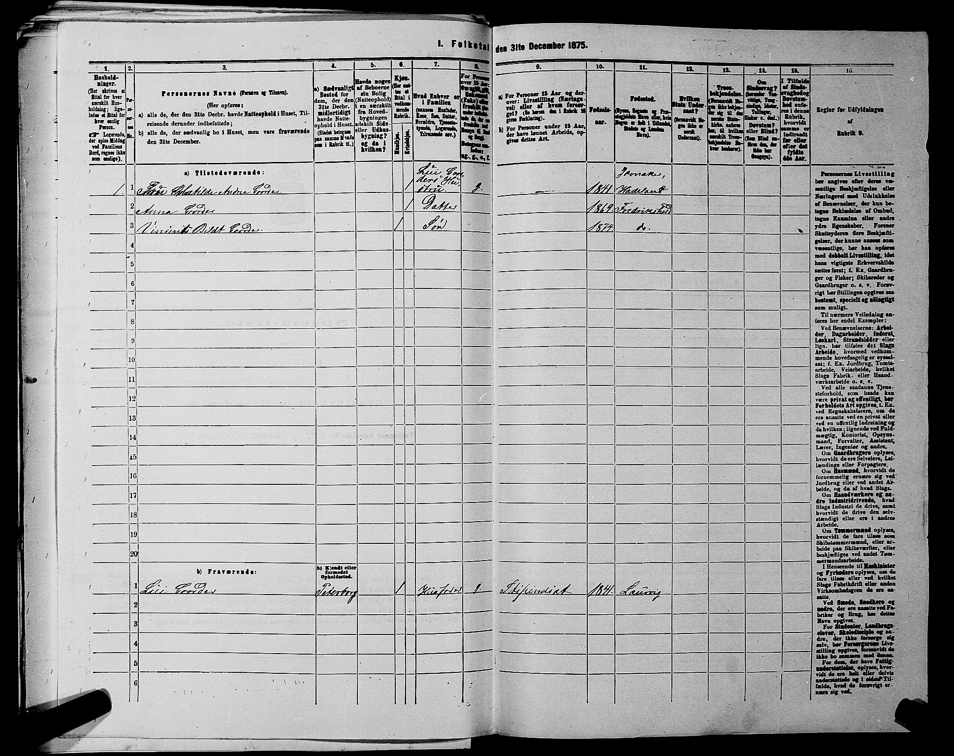 RA, 1875 census for 0220P Asker, 1875, p. 348