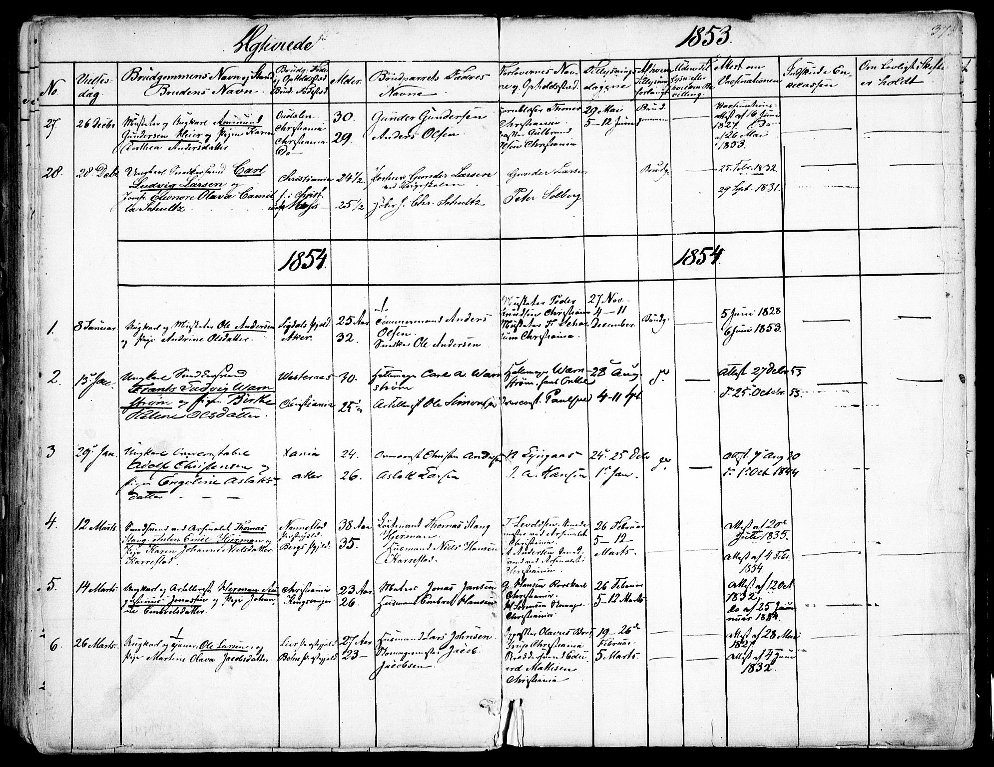 Garnisonsmenigheten Kirkebøker, SAO/A-10846/F/Fa/L0008: Parish register (official) no. 8, 1842-1859, p. 373