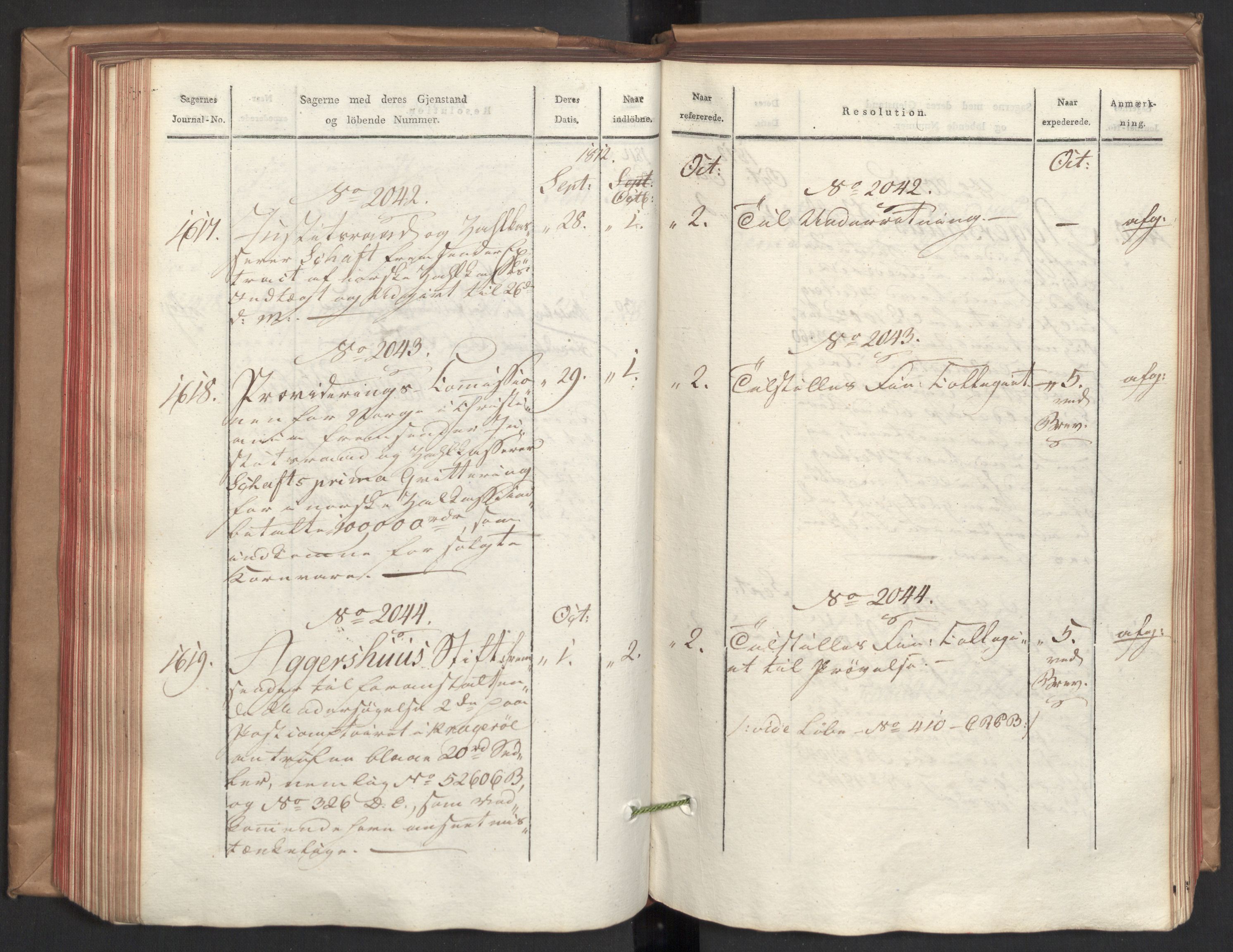 Stattholderembetet 1810-1814, 2. kontor (Kontor B), AV/RA-EA-5432/Ab/L0004: Referatprotokoll,  j.nr. 1449-1801,  l.nr. 1781-2289, 1812, p. 139