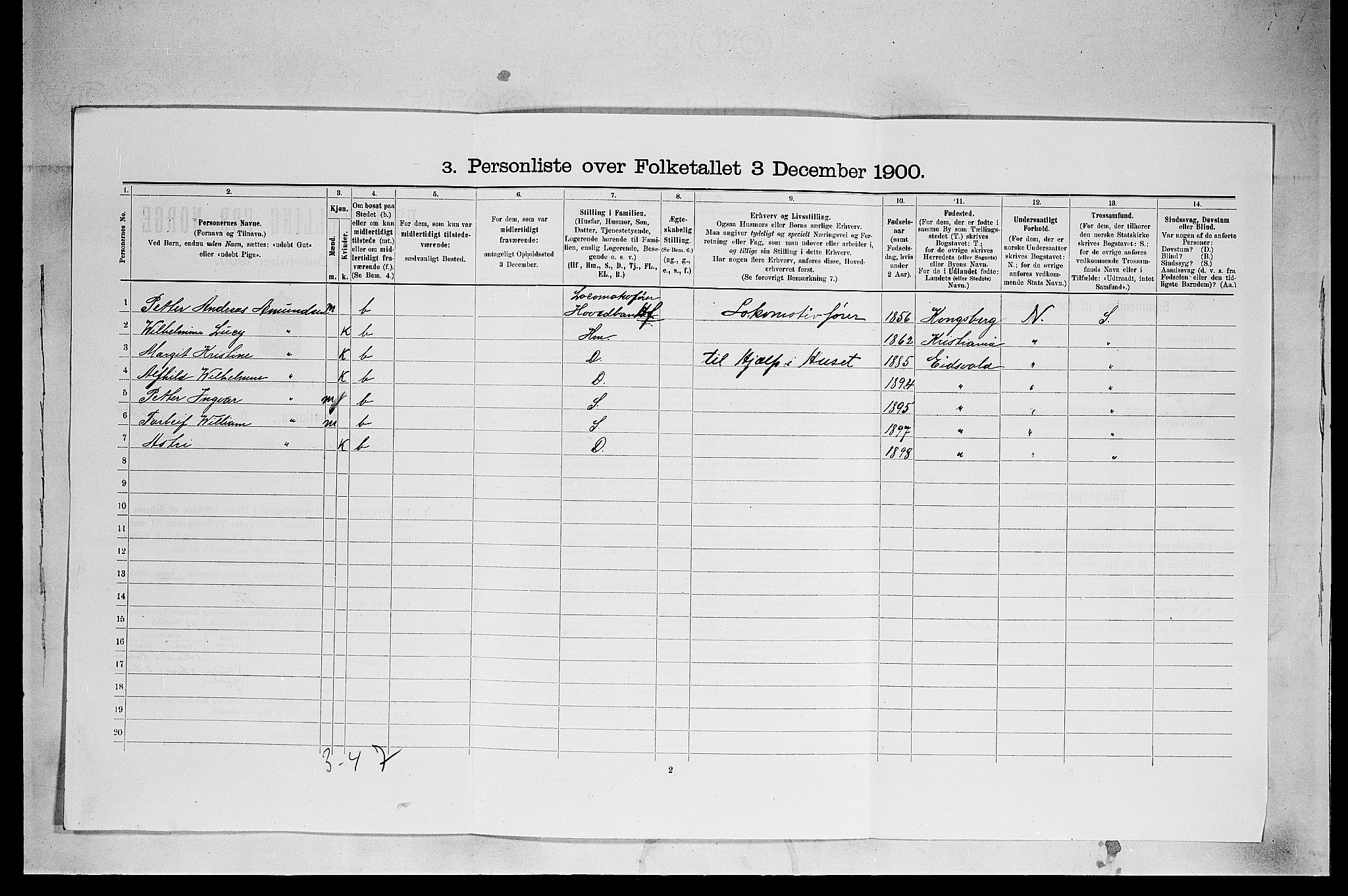 SAO, 1900 census for Kristiania, 1900, p. 18737