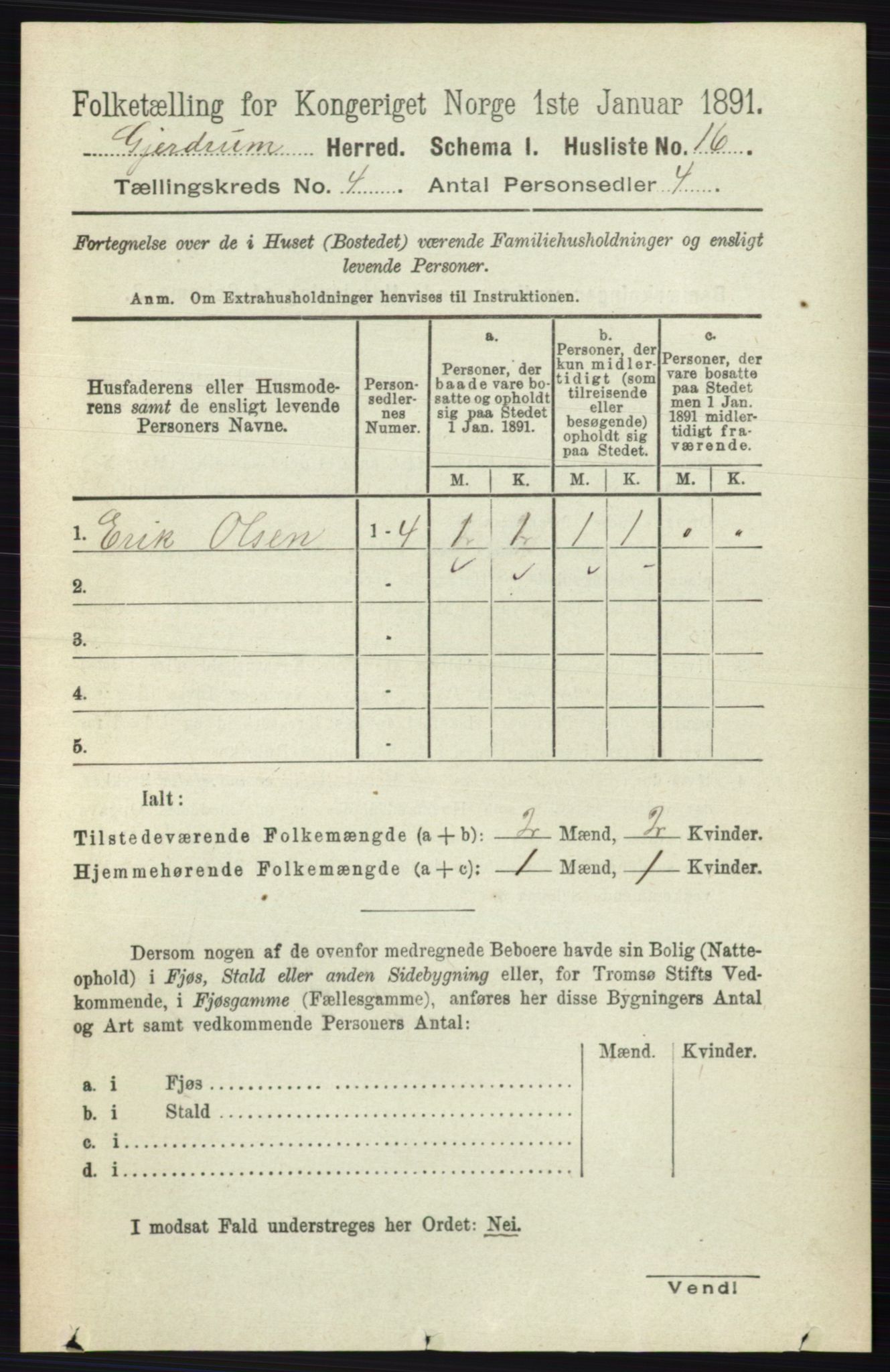 RA, 1891 census for 0234 Gjerdrum, 1891, p. 1765