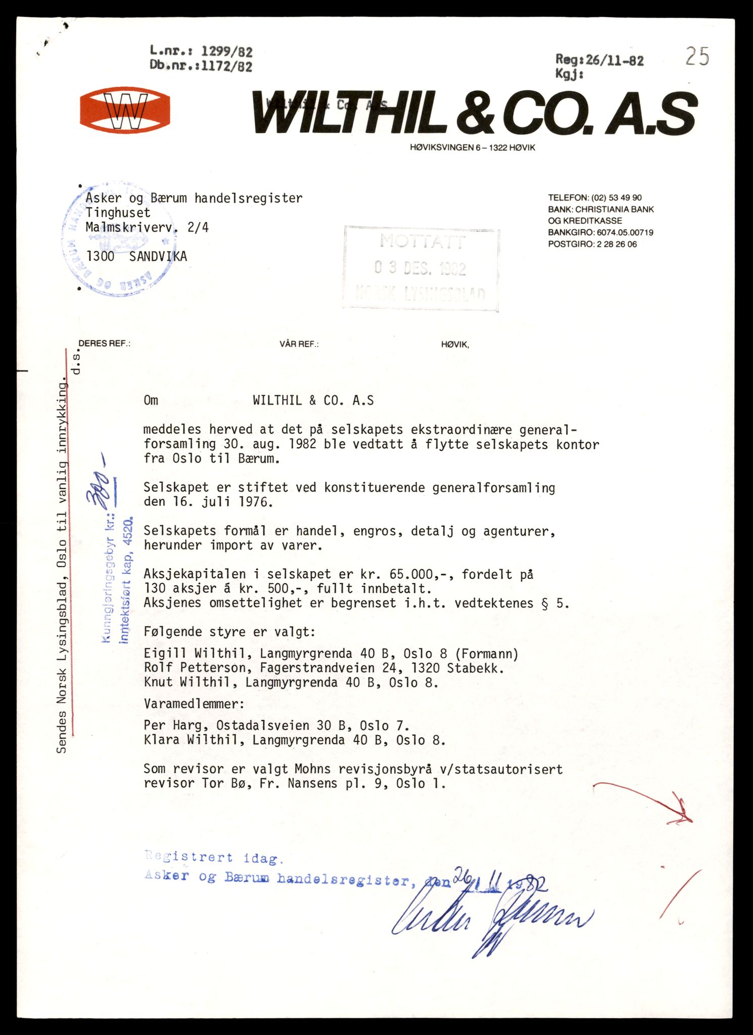 Asker og Bærum tingrett, AV/SAT-A-10379/K/Kb/Kbb/L0158: Aksjeselskap og andelslag i Bærum, Wil - Ød, 1944-1991, p. 3