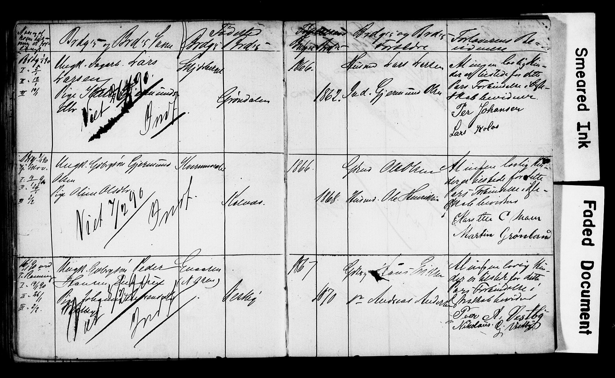 Trysil prestekontor, SAH/PREST-046/I/Ie: Banns register no. 1, 1882-1899