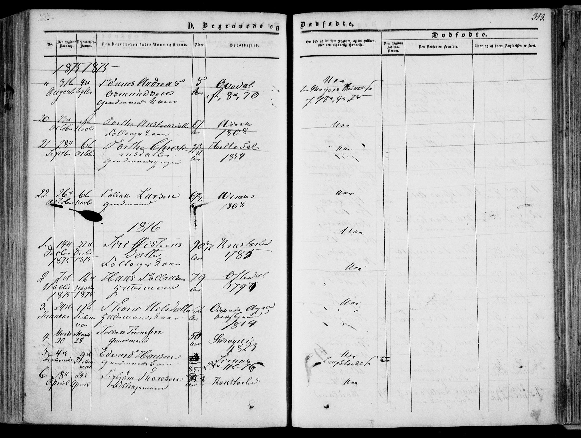 Bakke sokneprestkontor, SAK/1111-0002/F/Fa/Faa/L0006: Parish register (official) no. A 6, 1855-1877, p. 353