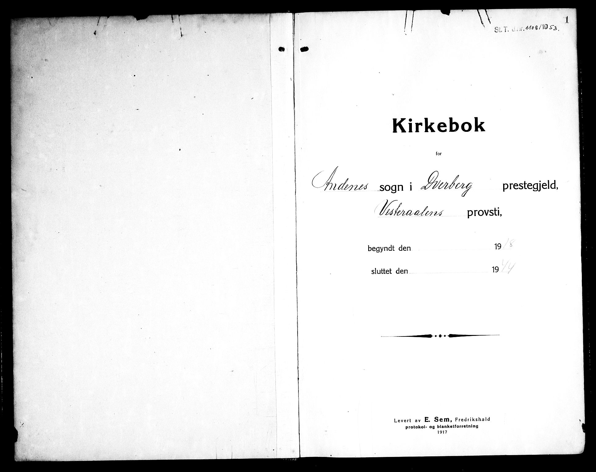 Ministerialprotokoller, klokkerbøker og fødselsregistre - Nordland, SAT/A-1459/899/L1450: Parish register (copy) no. 899C05, 1918-1945, p. 1