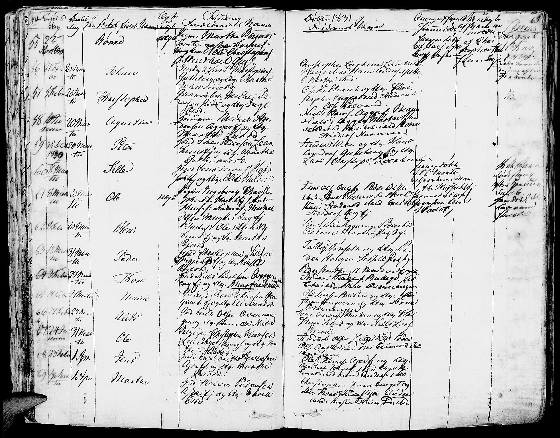 Vang prestekontor, Hedmark, AV/SAH-PREST-008/H/Ha/Haa/L0009: Parish register (official) no. 9, 1826-1841, p. 65