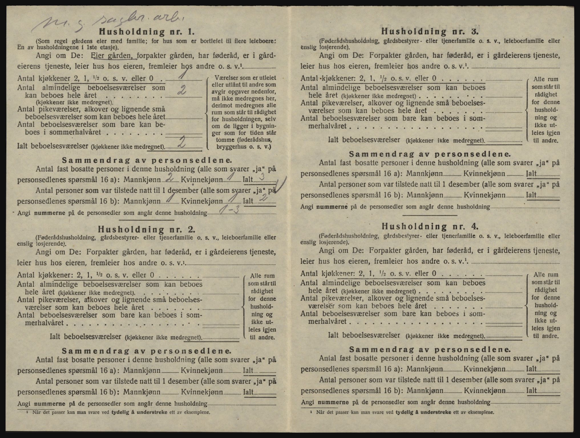 SAO, 1920 census for Glemmen, 1920, p. 618