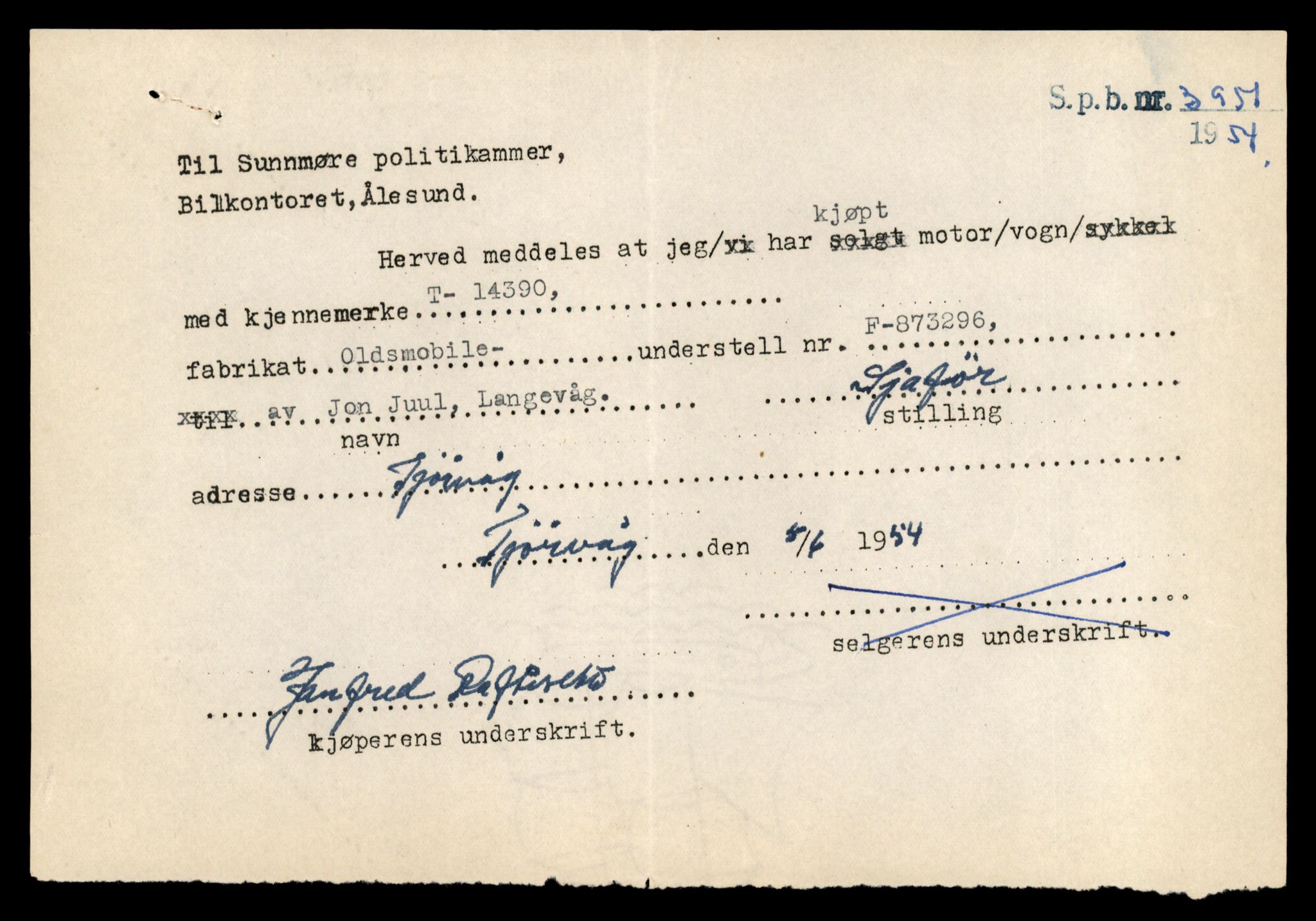 Møre og Romsdal vegkontor - Ålesund trafikkstasjon, AV/SAT-A-4099/F/Fe/L0048: Registreringskort for kjøretøy T 14721 - T 14863, 1927-1998, p. 1581
