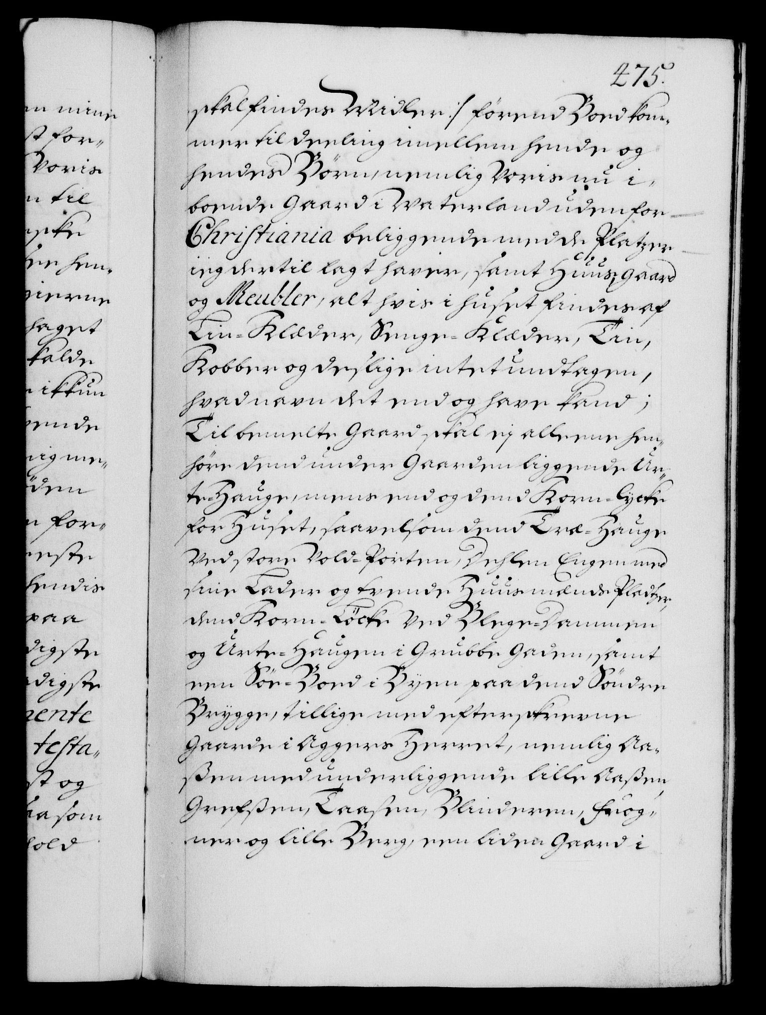 Danske Kanselli 1572-1799, AV/RA-EA-3023/F/Fc/Fca/Fcaa/L0018: Norske registre, 1699-1703, p. 475a