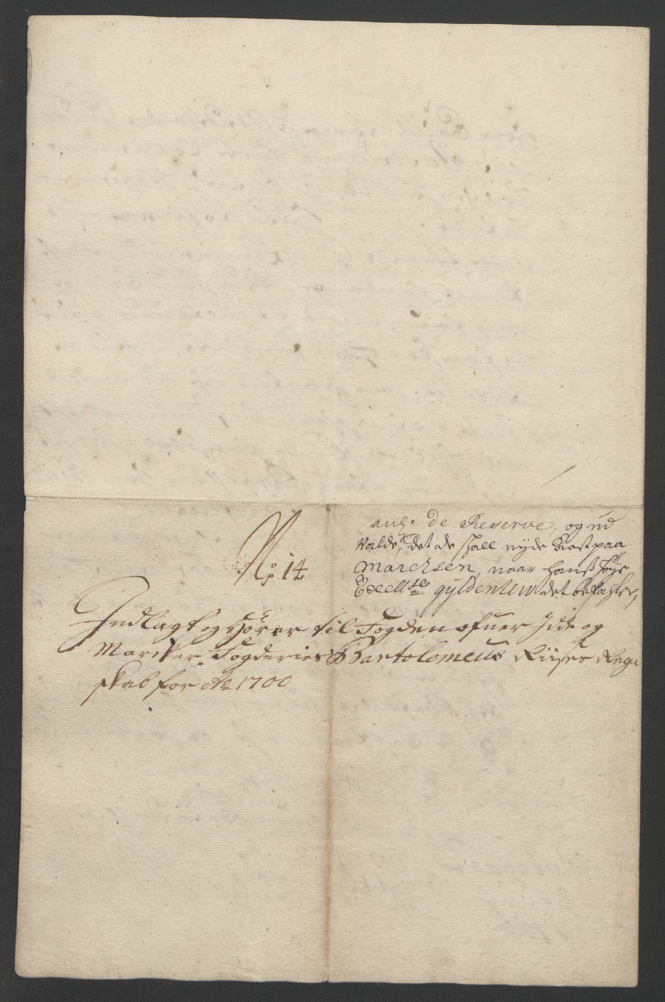 Rentekammeret inntil 1814, Reviderte regnskaper, Fogderegnskap, AV/RA-EA-4092/R01/L0015: Fogderegnskap Idd og Marker, 1700-1701, p. 173