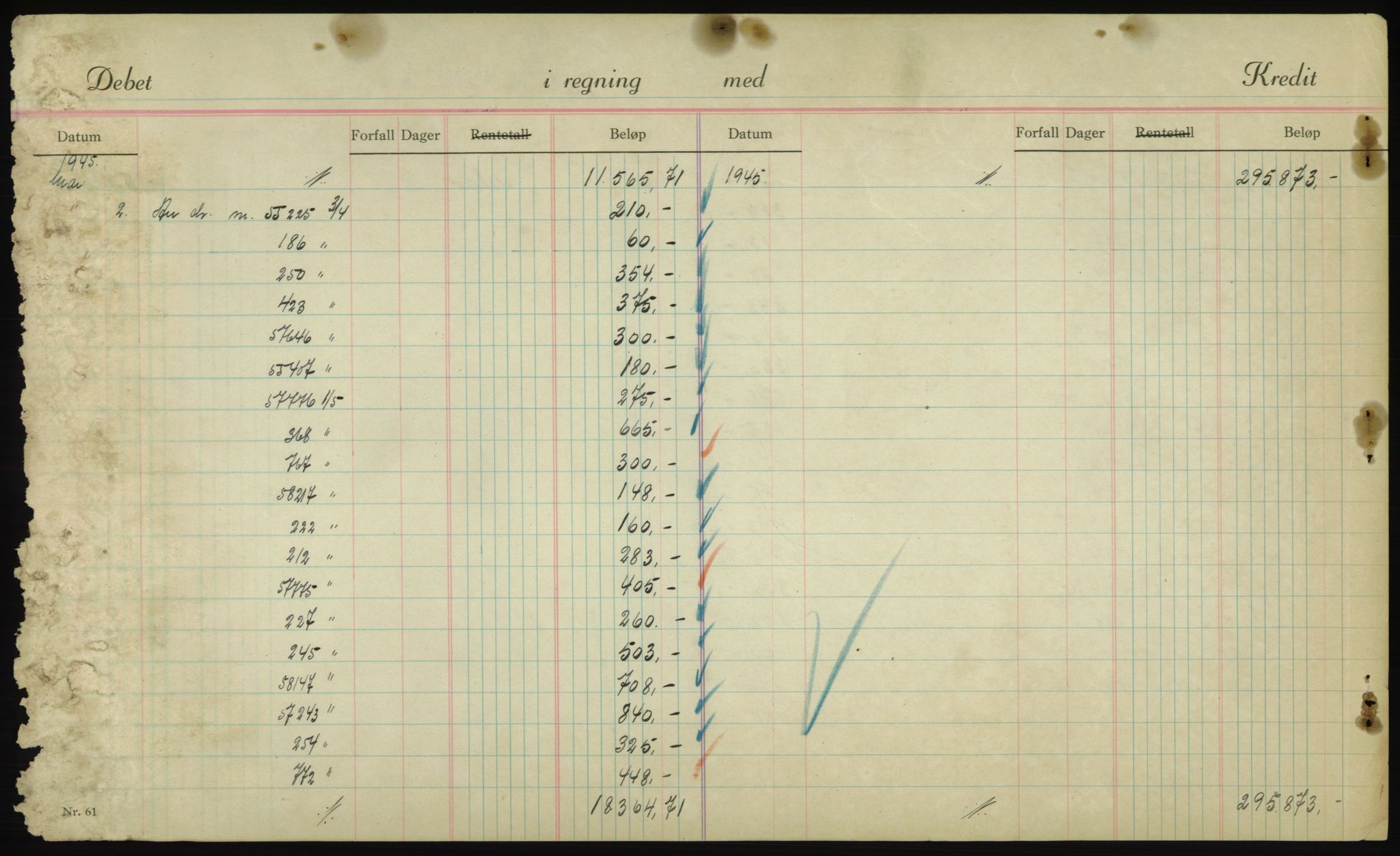 Forsvarsdepartementet, 10. kontor / Oppgjørskontoret, AV/RA-RAFA-1225/D/Db/L0180: Lista oppgjørskontor, 1942-1952, p. 1912