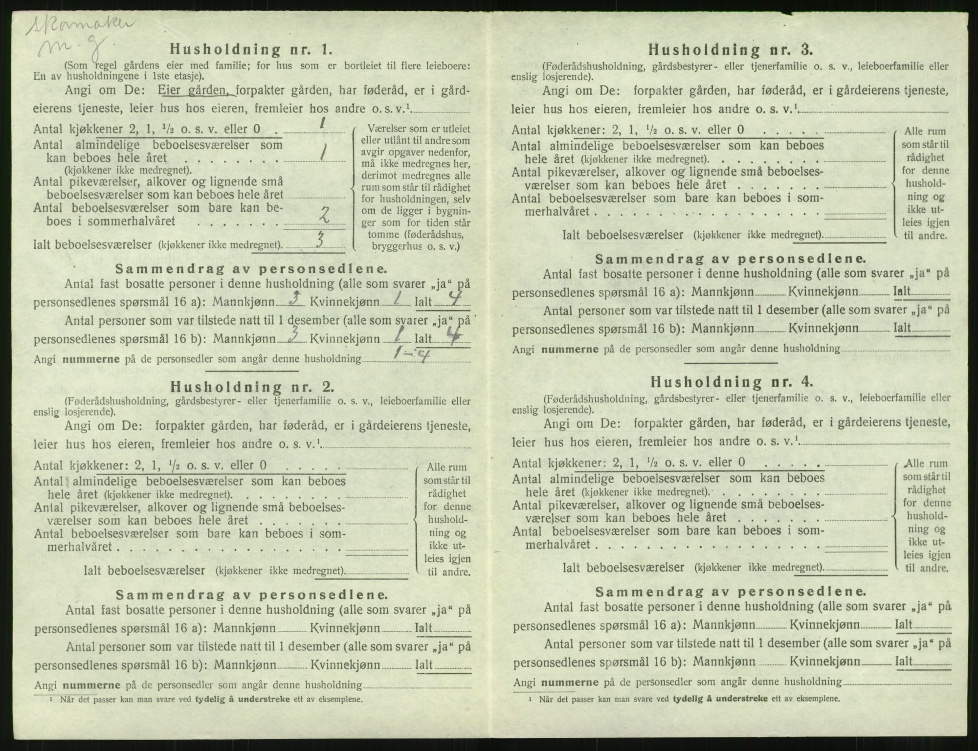 SAT, 1920 census for Bolsøy, 1920, p. 1570