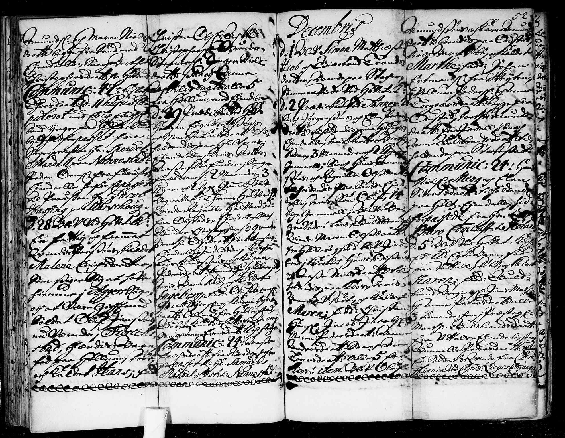 Ullensaker prestekontor Kirkebøker, SAO/A-10236a/F/Fa/L0004: Parish register (official) no. I 4, 1721-1723, p. 52