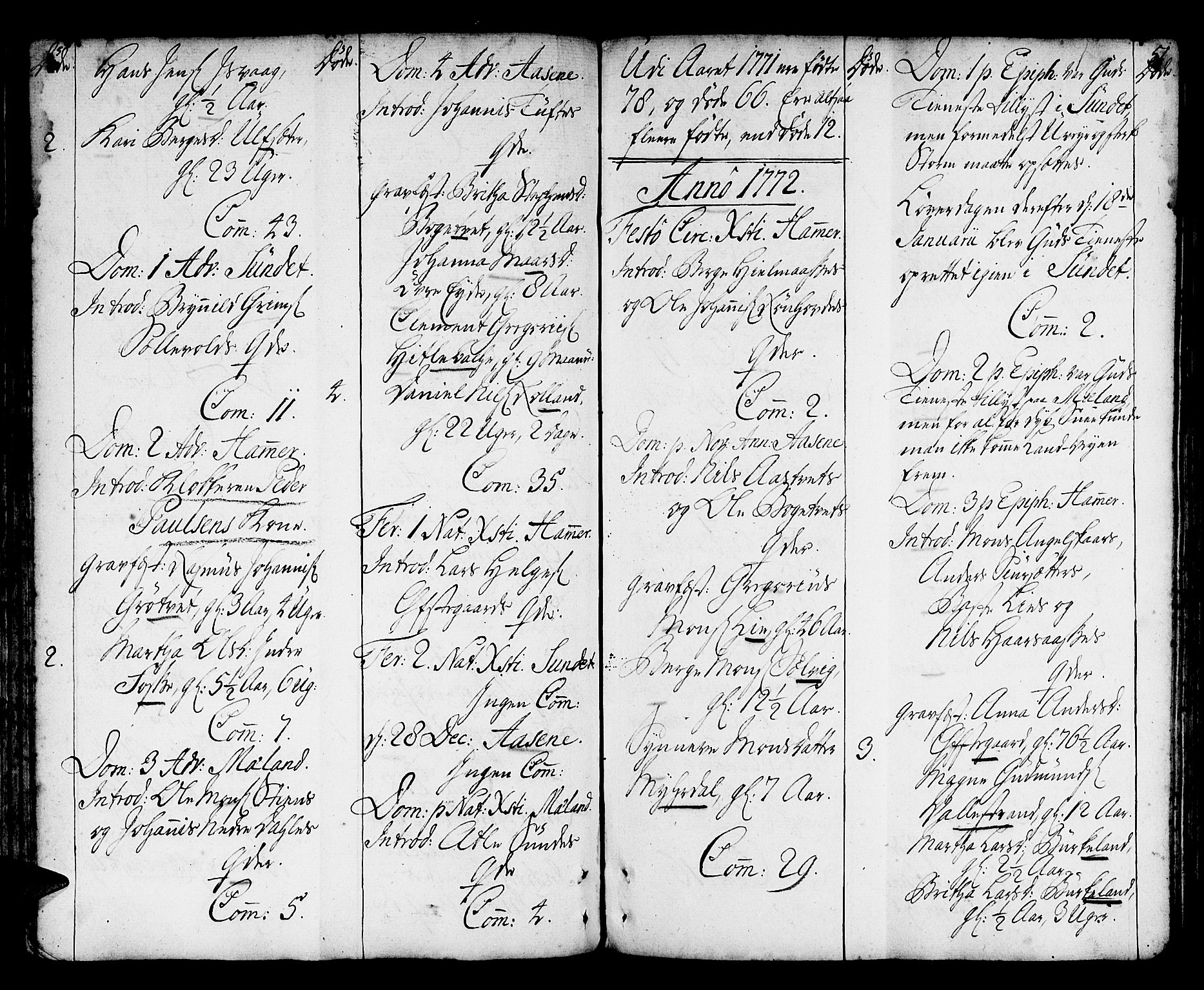 Hamre sokneprestembete, AV/SAB-A-75501/H/Ha/Haa/Haaa/L0007: Parish register (official) no. A 7, 1762-1777, p. 51