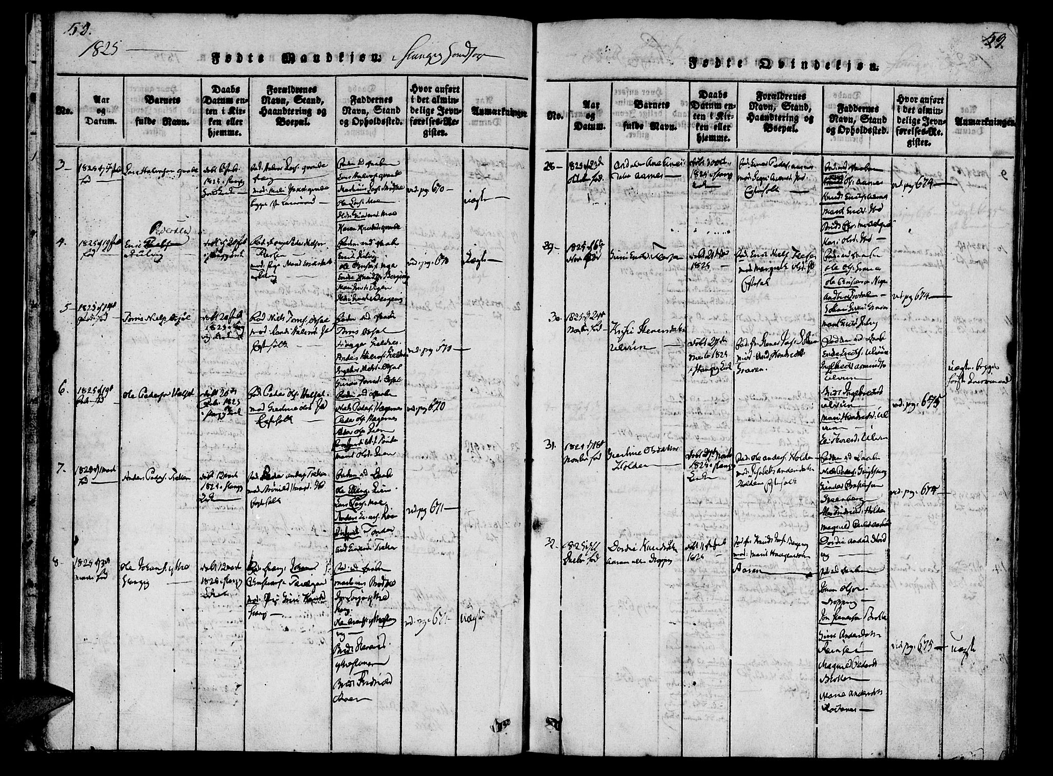 Ministerialprotokoller, klokkerbøker og fødselsregistre - Møre og Romsdal, AV/SAT-A-1454/592/L1023: Parish register (official) no. 592A02, 1820-1830, p. 58-59