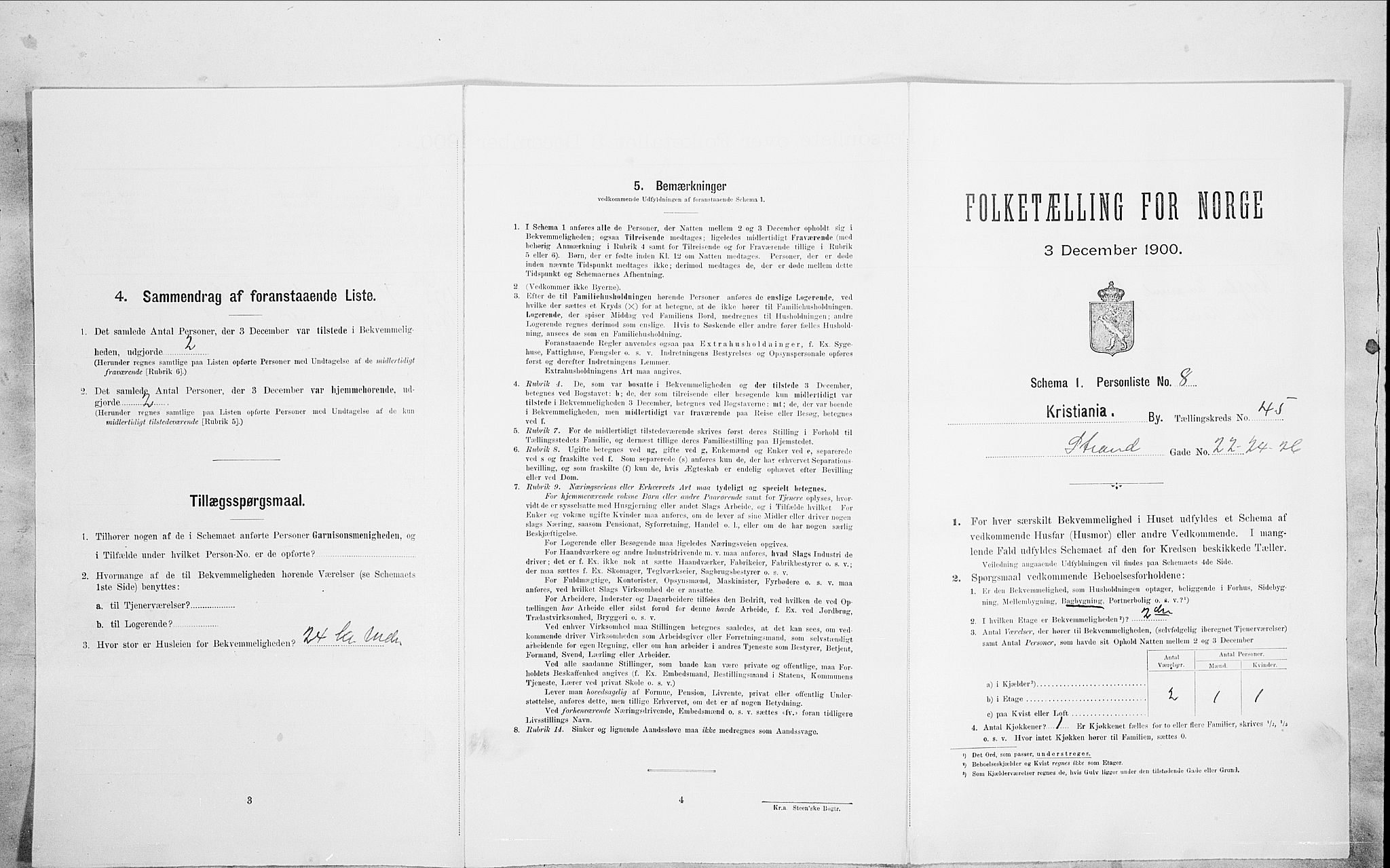 SAO, 1900 census for Kristiania, 1900, p. 92931