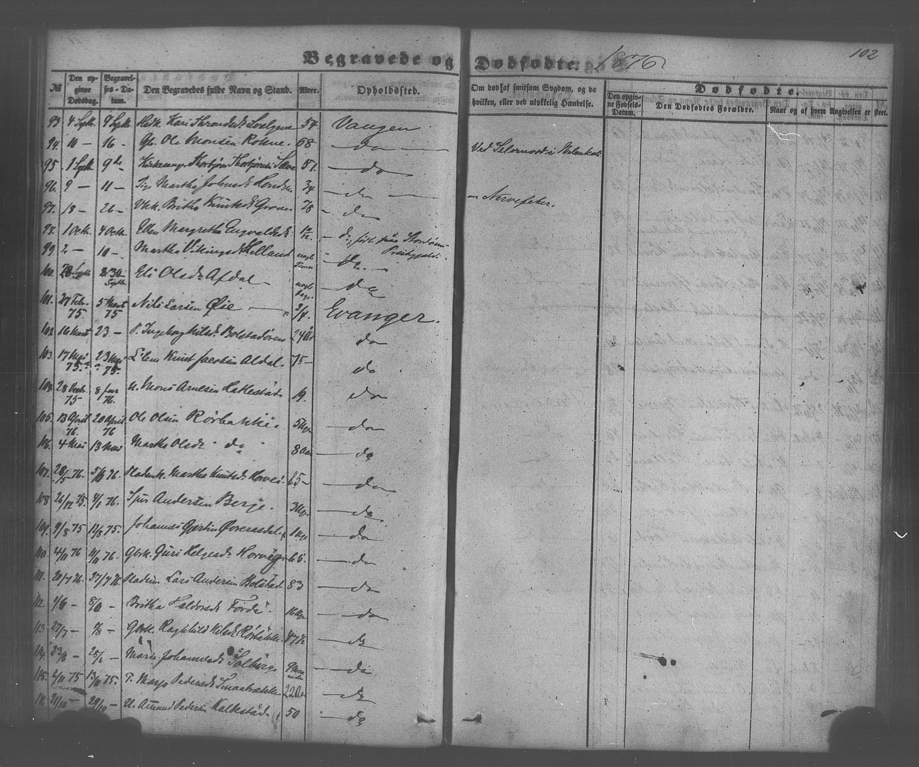 Voss sokneprestembete, SAB/A-79001/H/Haa: Parish register (official) no. A 20, 1855-1886, p. 102