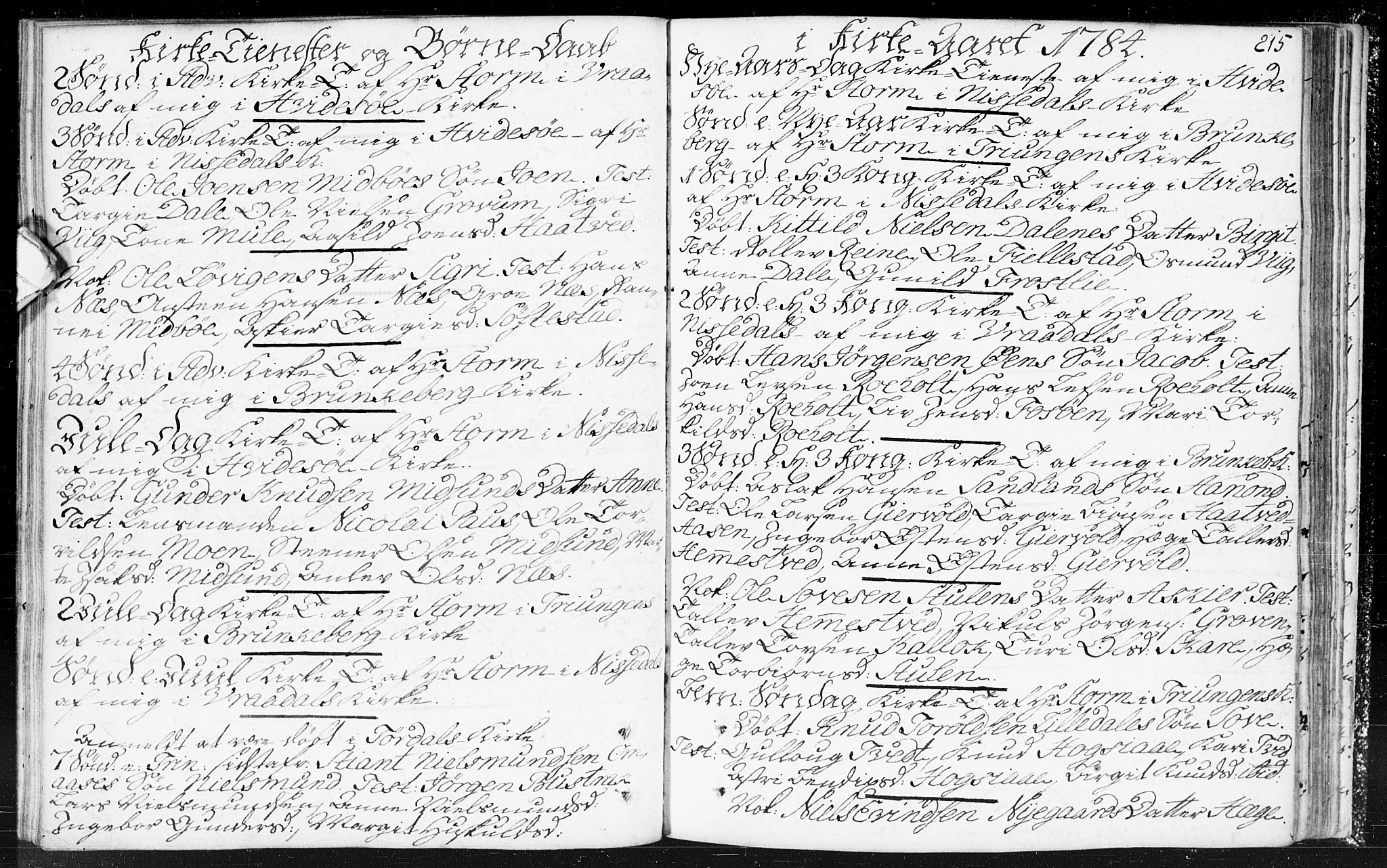 Kviteseid kirkebøker, SAKO/A-276/F/Fa/L0002: Parish register (official) no. I 2, 1773-1786, p. 215