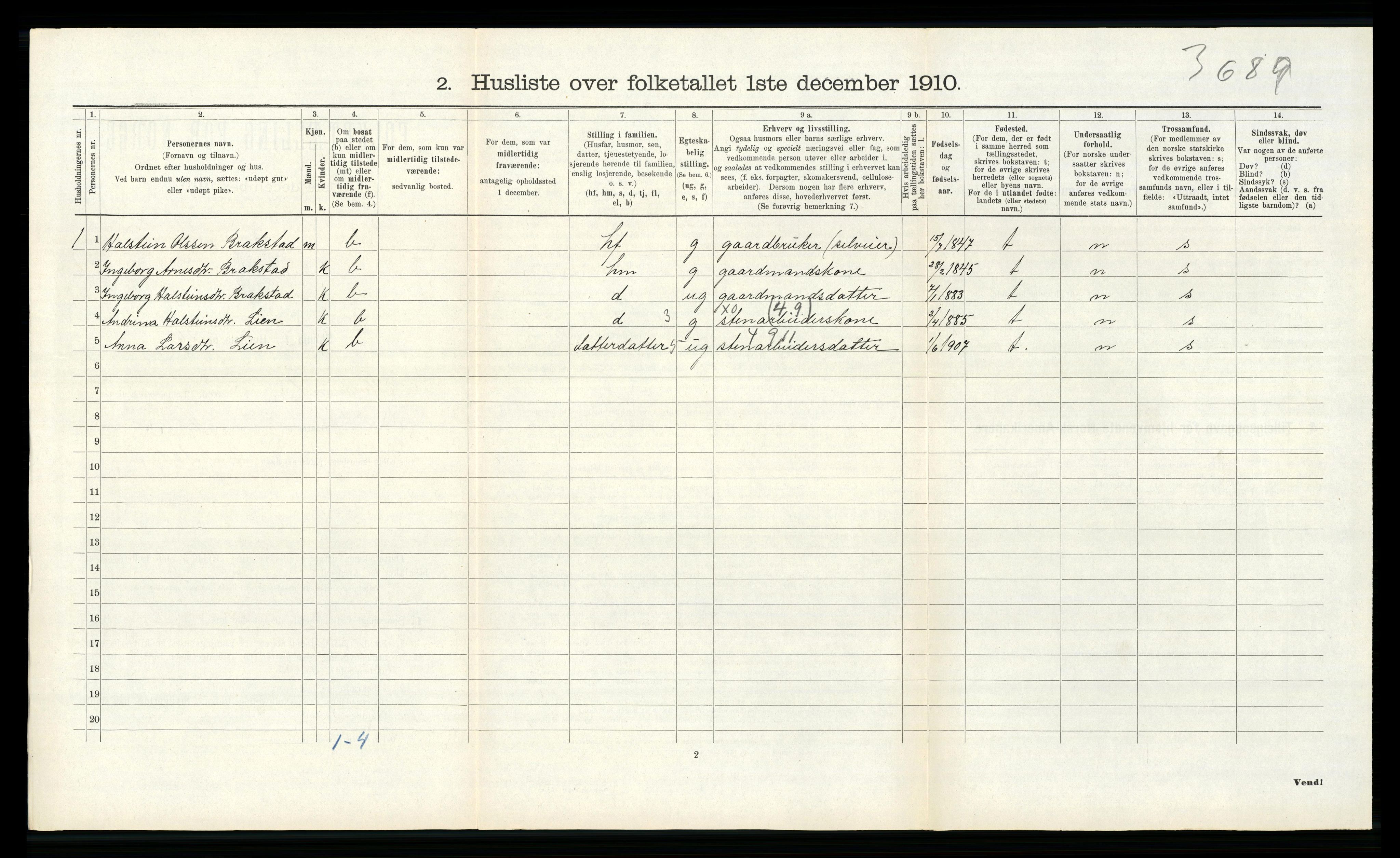 RA, 1910 census for Alversund, 1910, p. 169