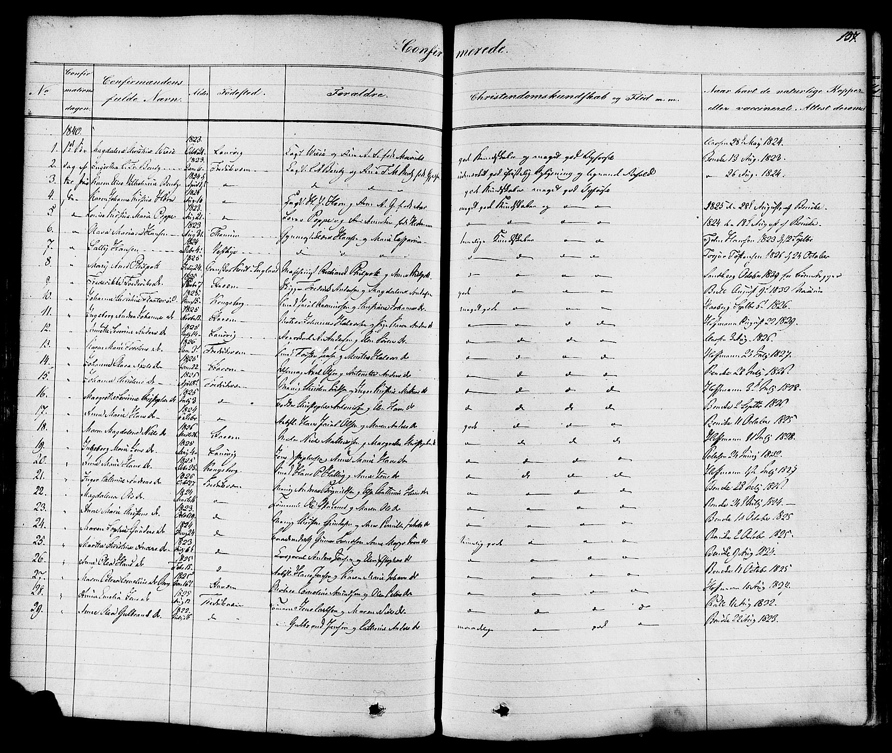 Stavern kirkebøker, AV/SAKO-A-318/F/Fa/L0007: Parish register (official) no. 7, 1840-1877, p. 157