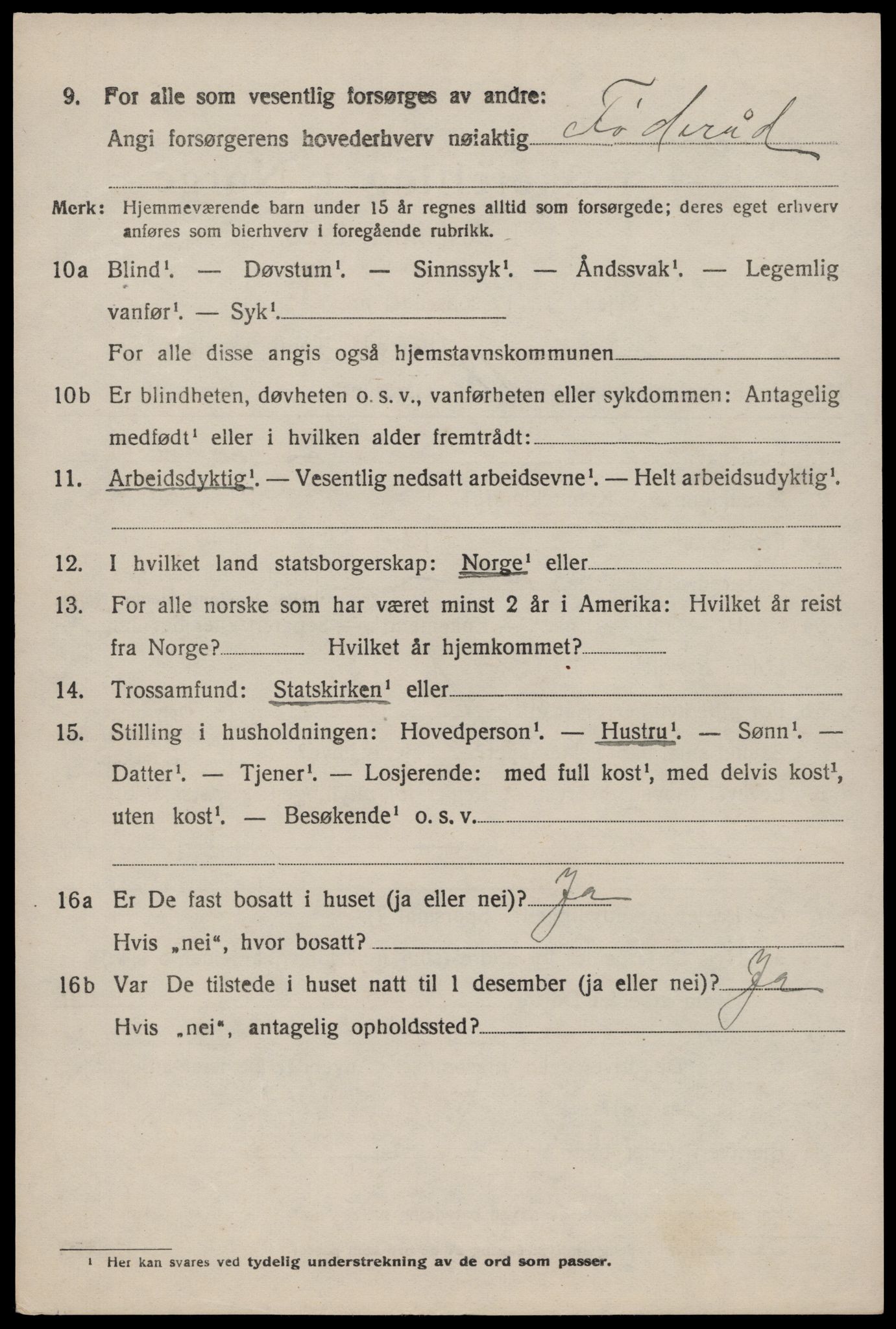 SAST, 1920 census for Strand, 1920, p. 4229