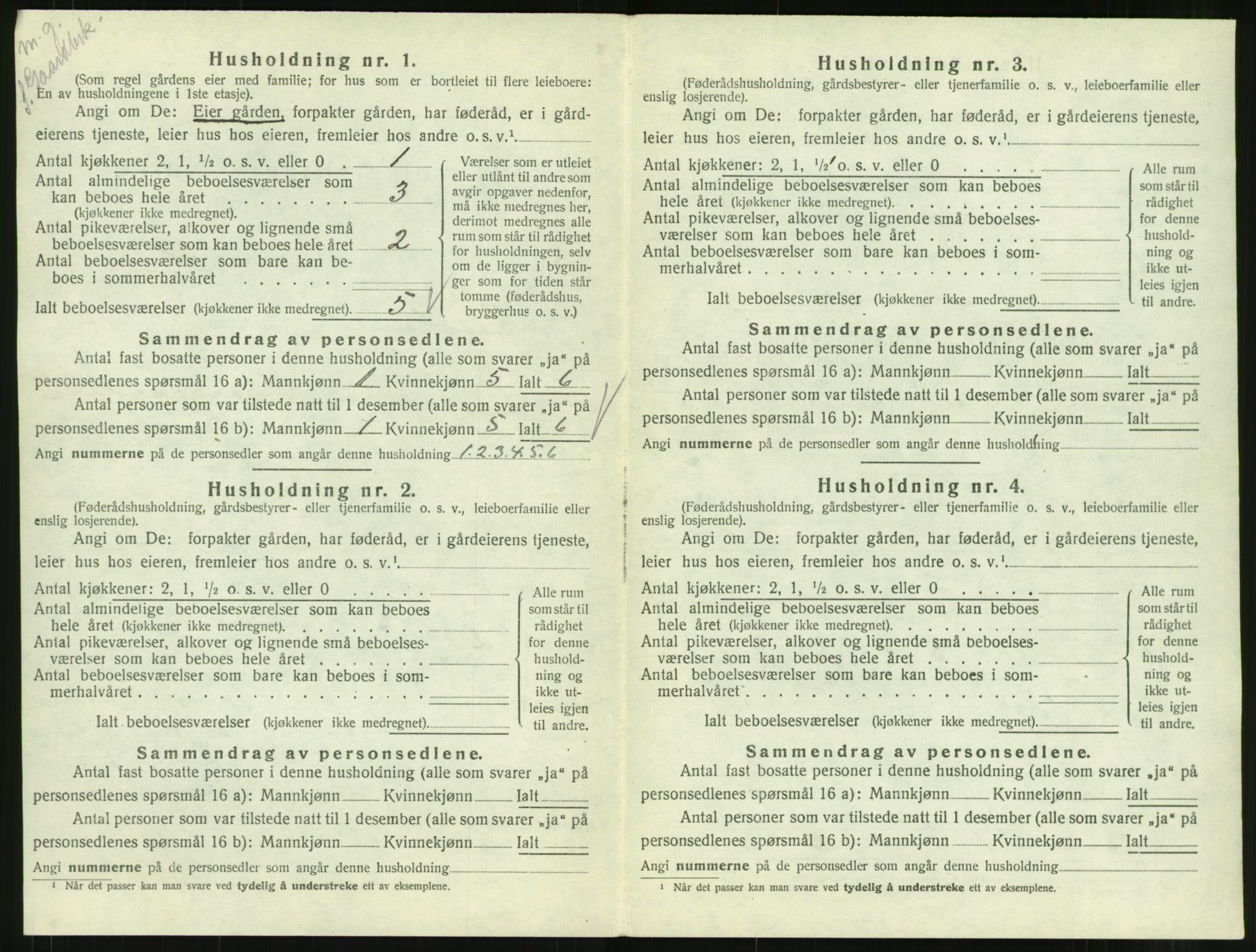 SAT, 1920 census for Åsskard, 1920, p. 226