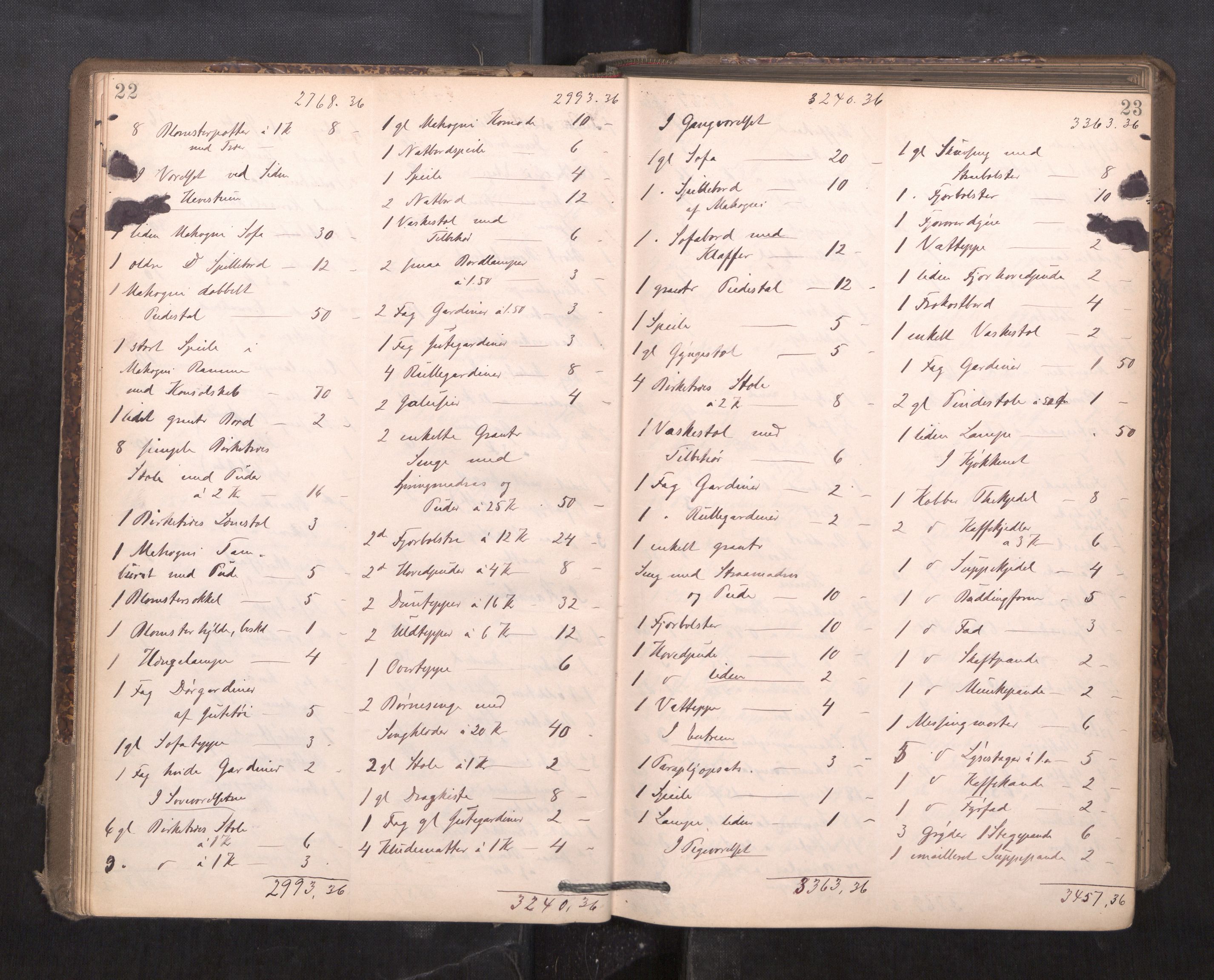 Trondheim byfogd, AV/SAT-A-0003/1/3/3C/L0015: Skifteregistreringsprotokoll - 24/2-21/3 (u/ register), 1893-1899, p. 22-23