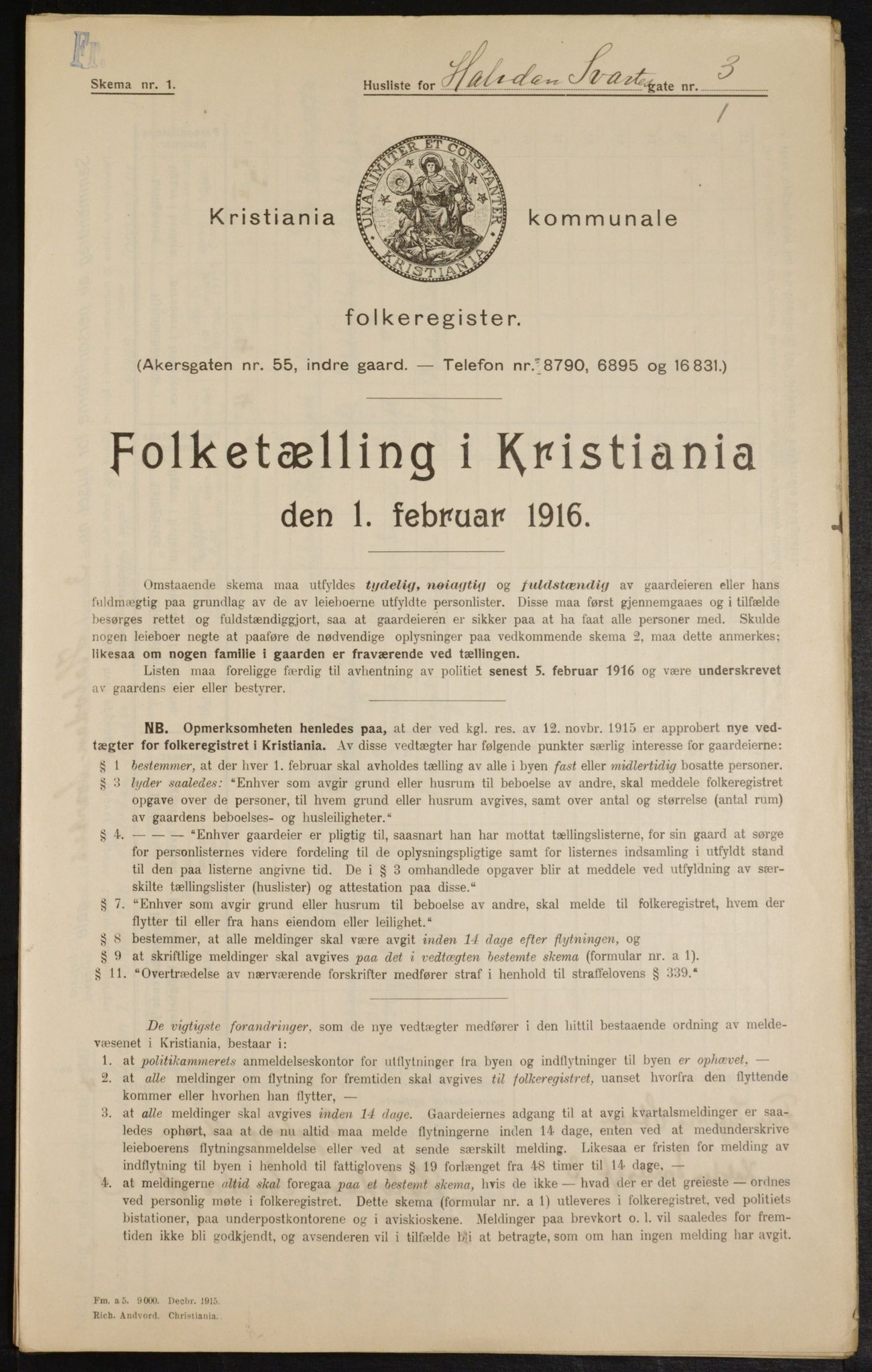 OBA, Municipal Census 1916 for Kristiania, 1916, p. 34700