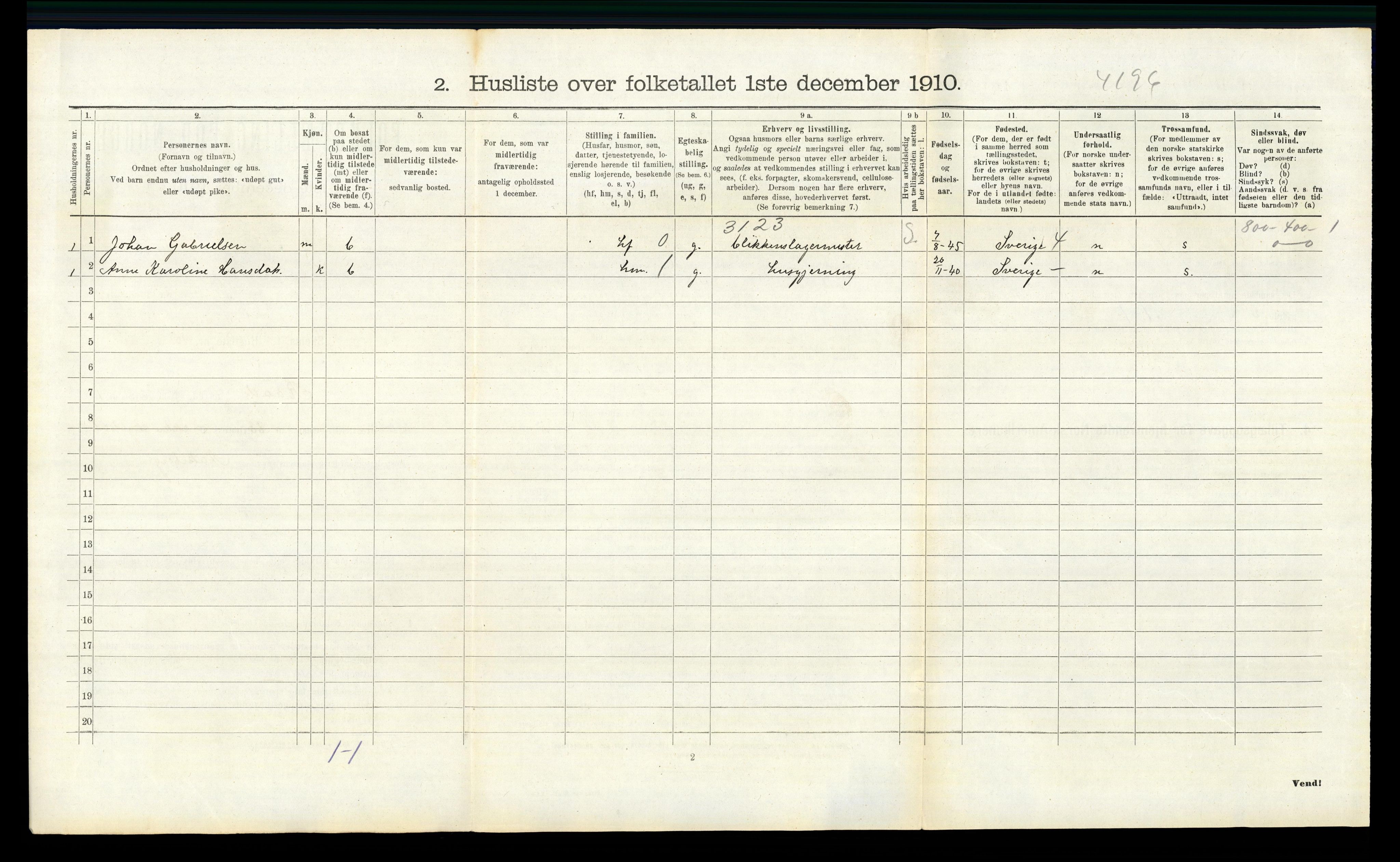 RA, 1910 census for Råde, 1910, p. 231